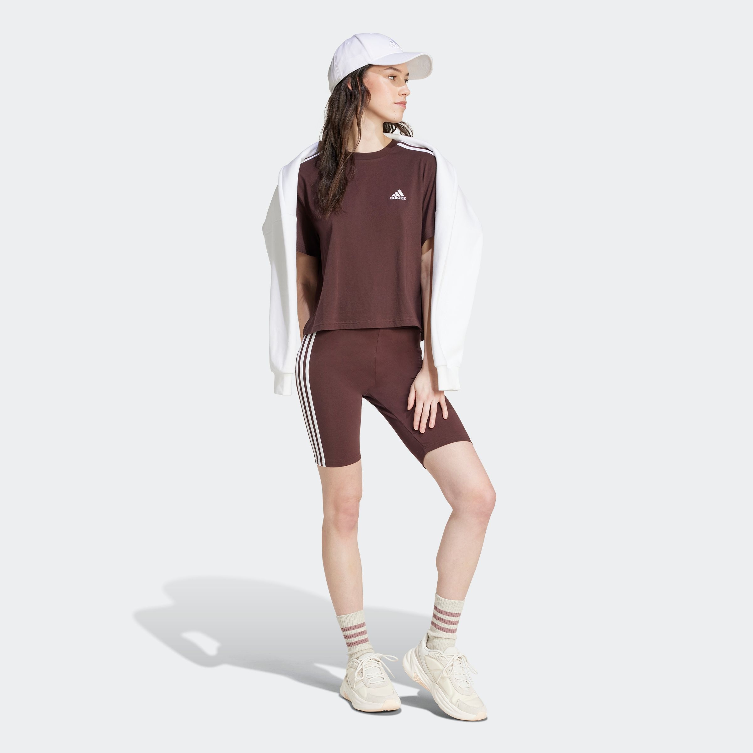 adidas Sportswear Shorts »ESSENTIALS 3STREIFEN KURZE TIGHT«, (1 tlg.)