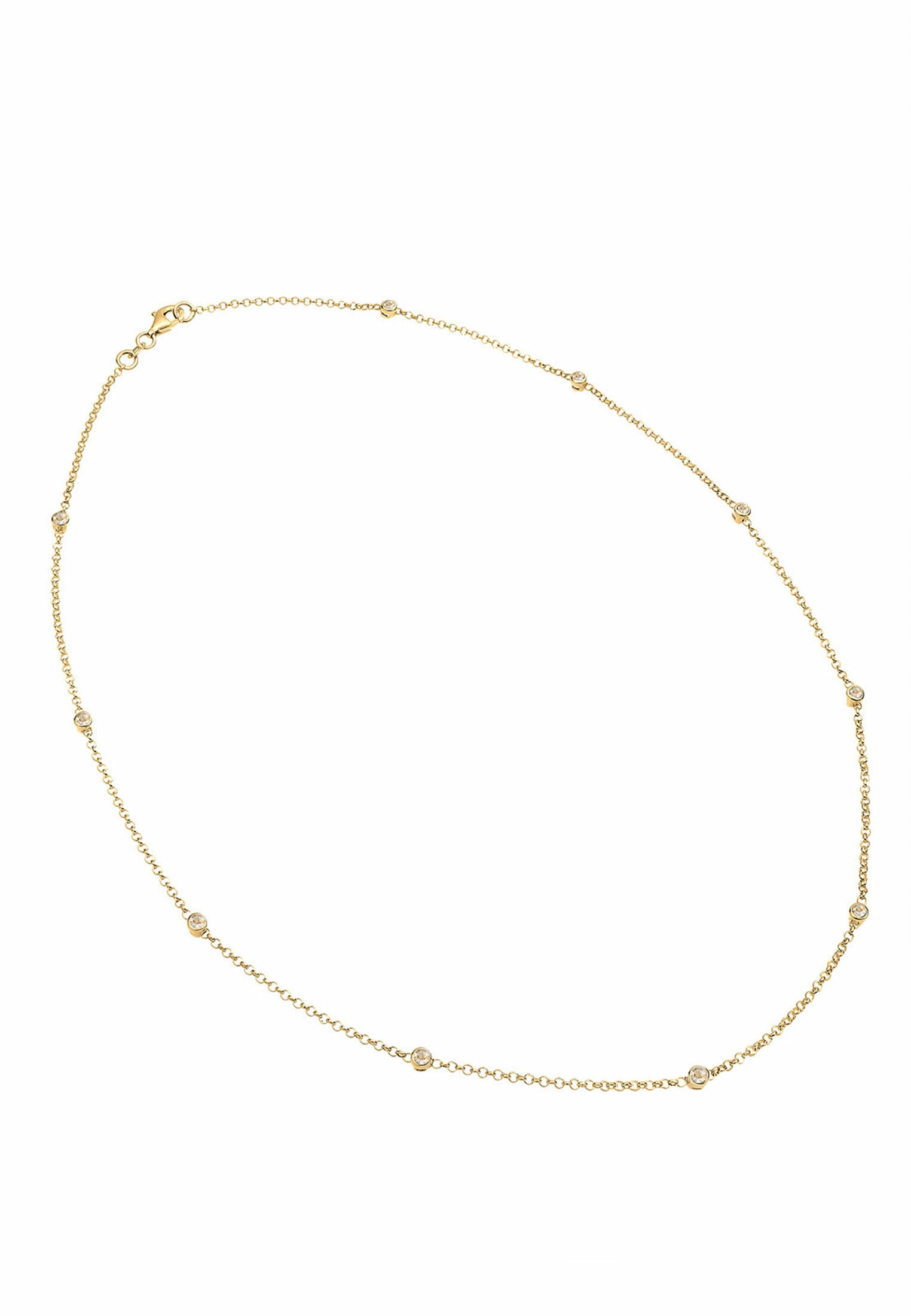 Elli Silberkette »Halskette Solitär Basic Kristalle 925 Silber«