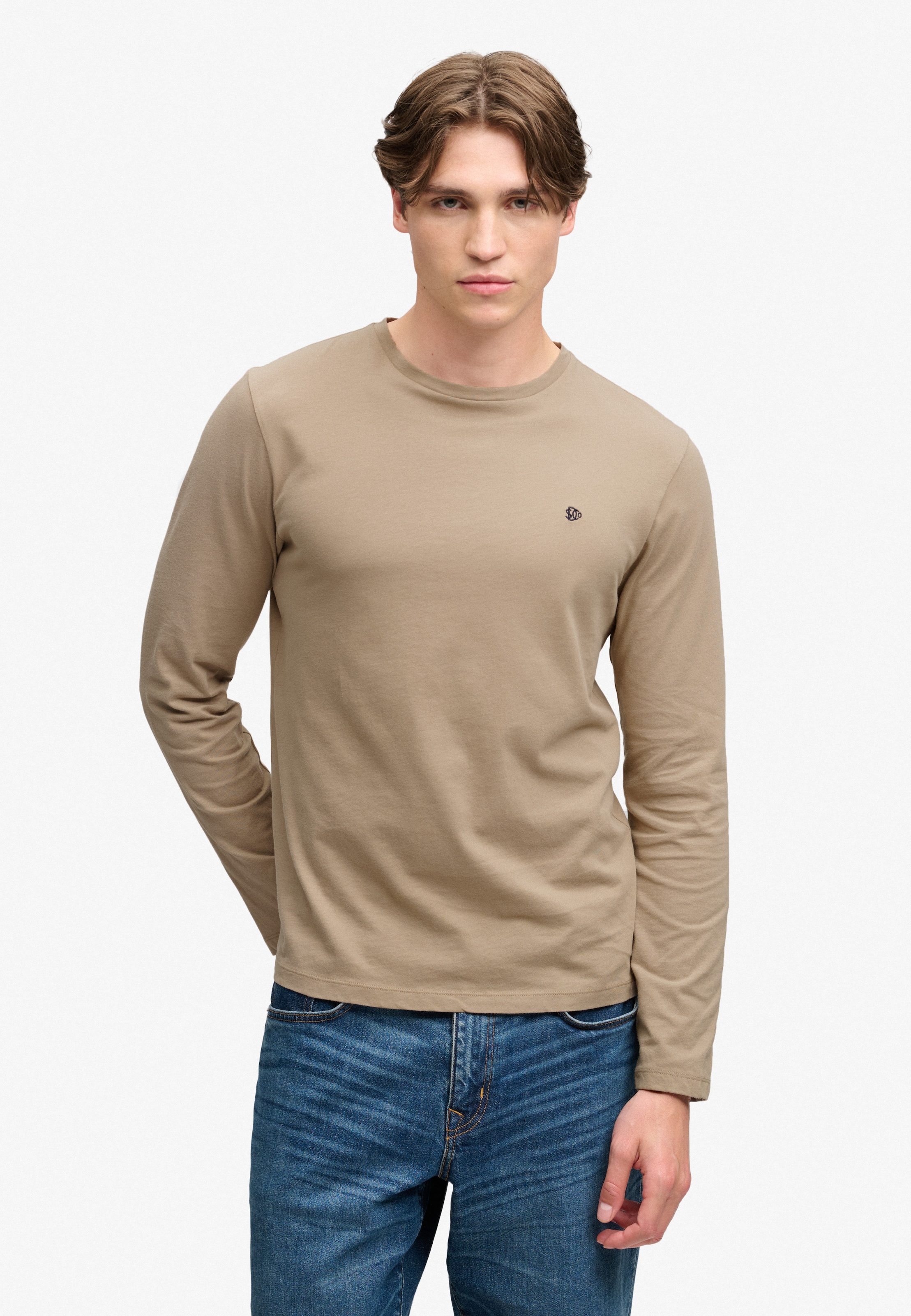 Superdry Langarmshirt »CLASSIC ESSENTIAL SDCO TOP« Baumwolle, relaxed fit