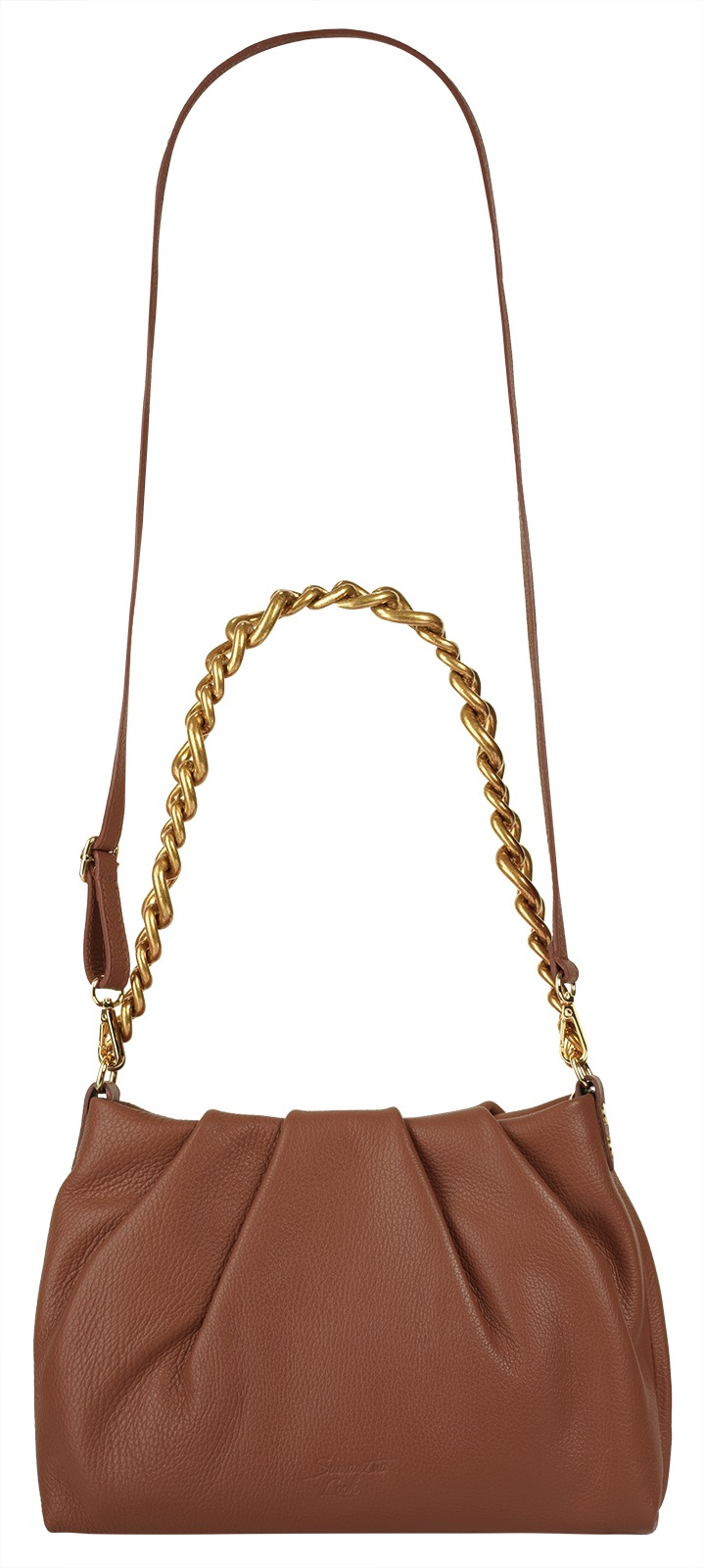 Samantha Look Umhängetasche echt Leder, Made in Italy