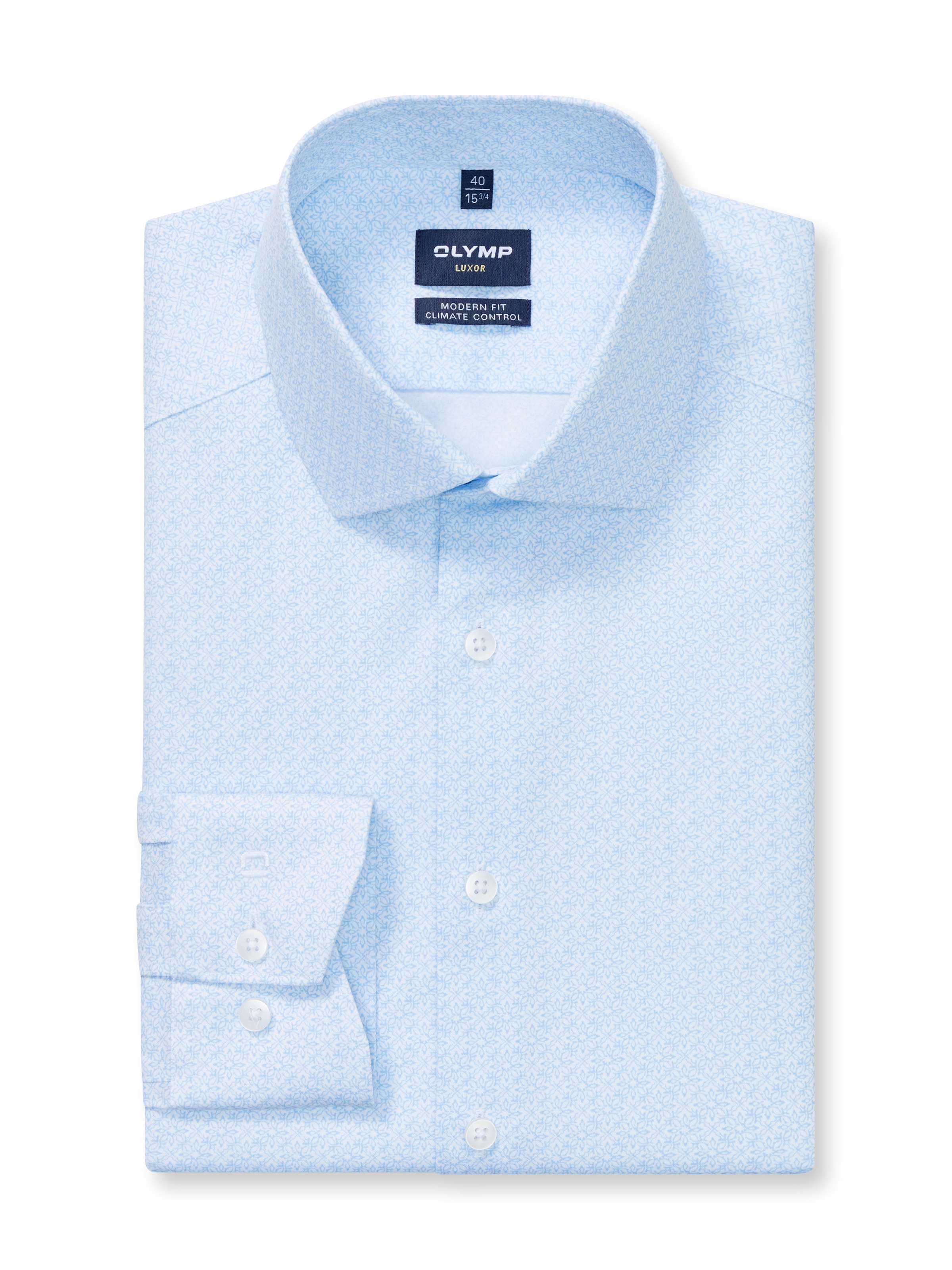 OLYMP Langarmhemd »Luxor« Climate Control, modern fit, Businesshemd, Global-Kentkragen, dehnbar