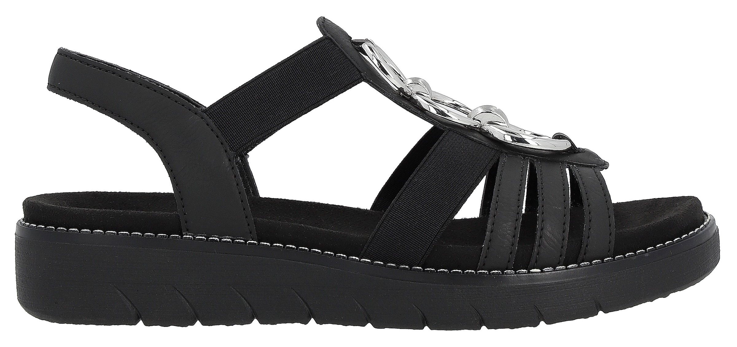 Remonte Sandale, Sommerschuh, Sandalette, Keilabsatz, mit praktischen Gummizügen