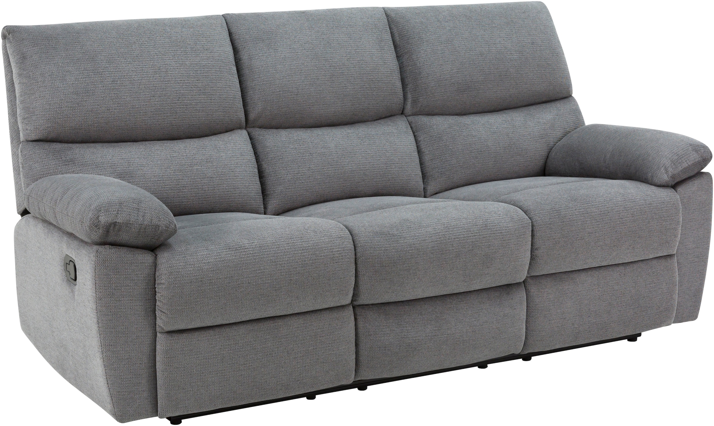 Home affaire 3-Sitzer »LANNOY, manuelle o. elelektrische Relaxfunktion in 2 Sitzen, USB A/C«, Liegefunktion (105°-150°), Reclinersofa, Webstoff, Federkern