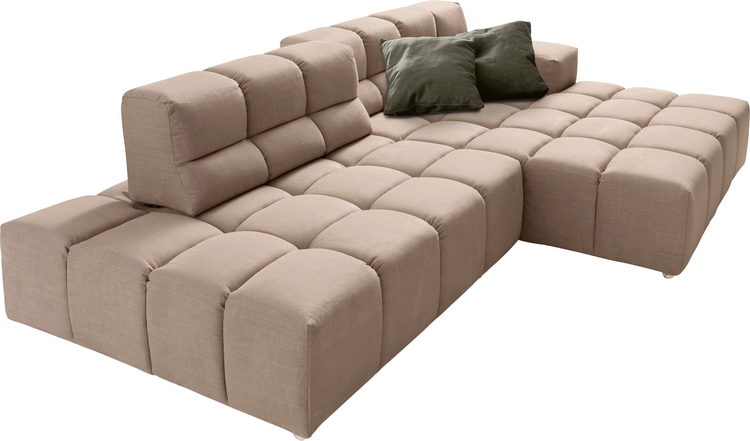 designwerk Ecksofa »Temple, Designsofa trifft hohen Sitzkomfort, L-Form« mit Sitztiefenverstellung