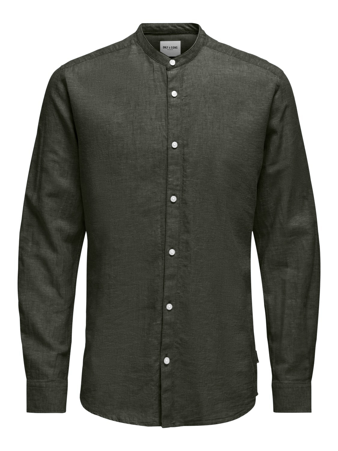 ONLY & SONS Langarmhemd »ONSCAIDEN LS SOLID LINEN MAO SHIRT NOOS«