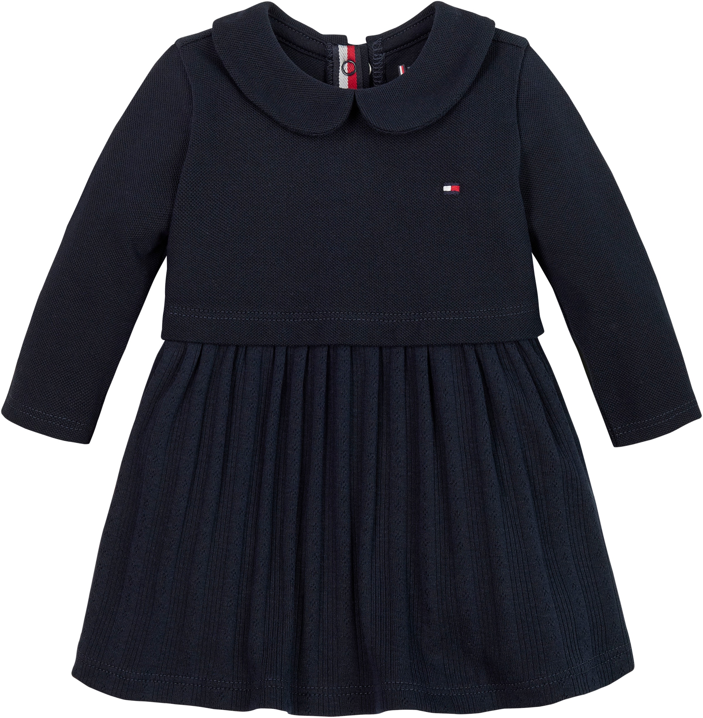 Tommy Hilfiger Jerseykleid »PIQUE POINTELLE REGULAR DRESS LS«, Baby bis 2 Jahre