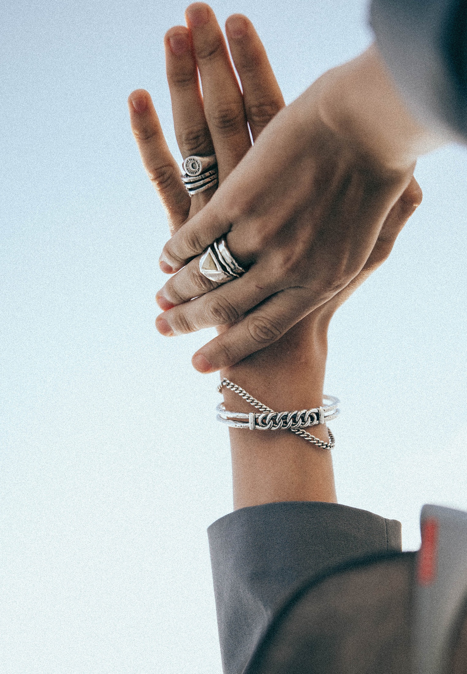 HAZE & GLORY Armreif »Armband Armreif - Chain Game 925 Silber«