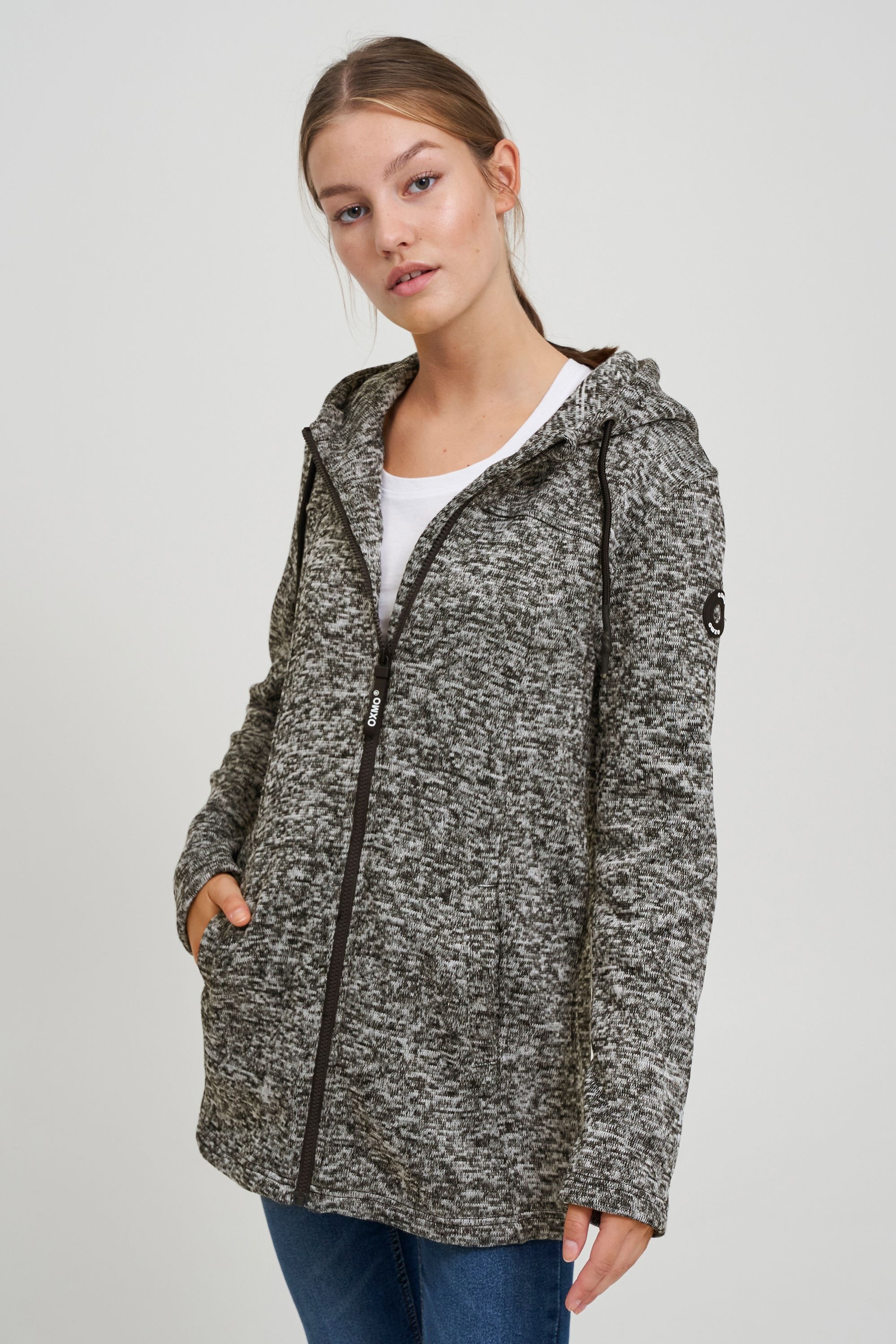 OXMO Fleecejacke »Fleecejacke OXKaira«, mit Kapuze