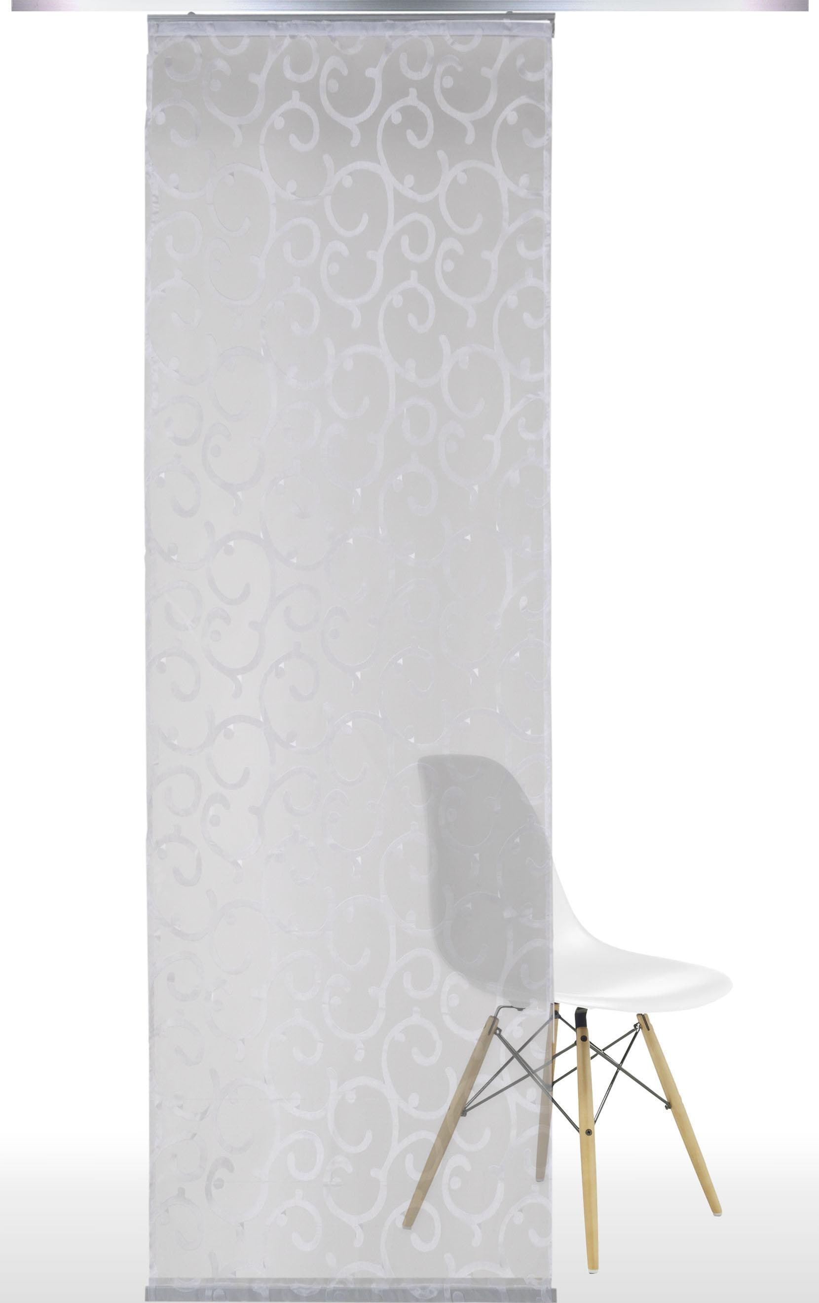 Liedeco Schiebegardine Klettband 1 Stk. tlg. HxB: 245x60, Ranken-Motiv, ohne Paneelwagen