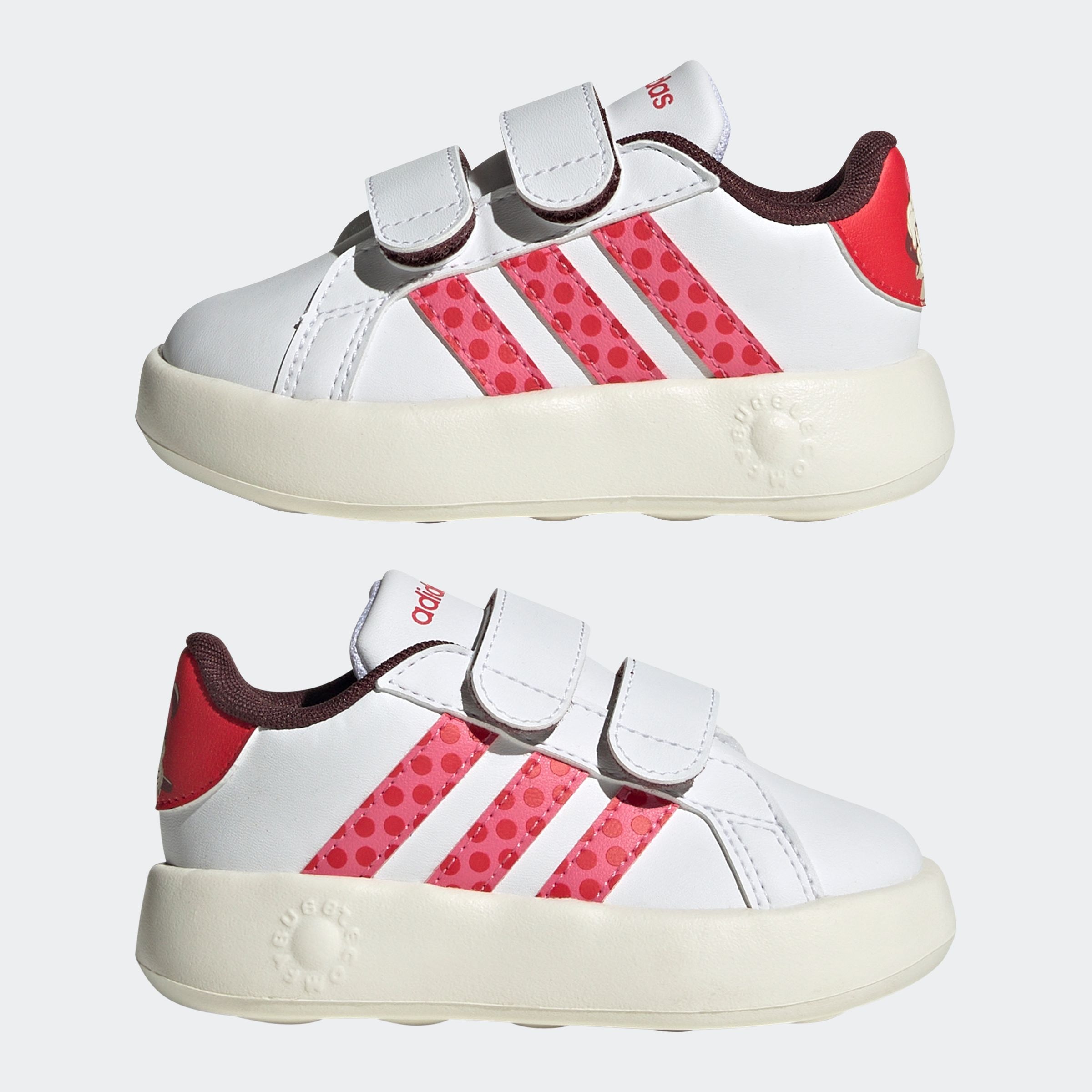 adidas Sportswear Klettschuh »ADIDAS DISNEY MINNIE MAUS KIDS GRAND COURT 2.0 SCHUH«, Design auf den Spuren des adidas Superstar, für Kinder