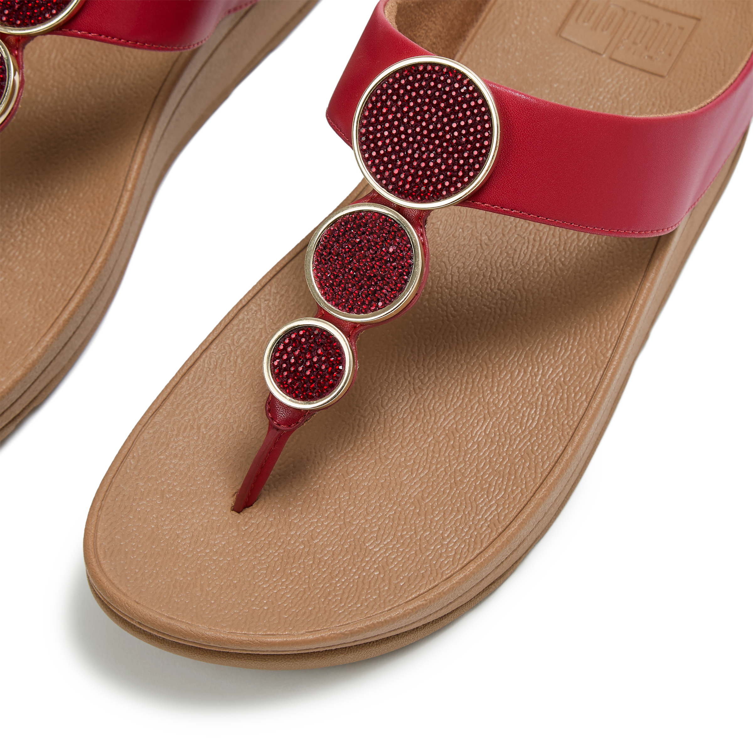 Fitflop Dianette »HALO BEAD-CIRCLE METALLIC TOE-POST SANDALS«  Pool Slides, Pantolette mit dämpfender Zwischensohlentechnologie