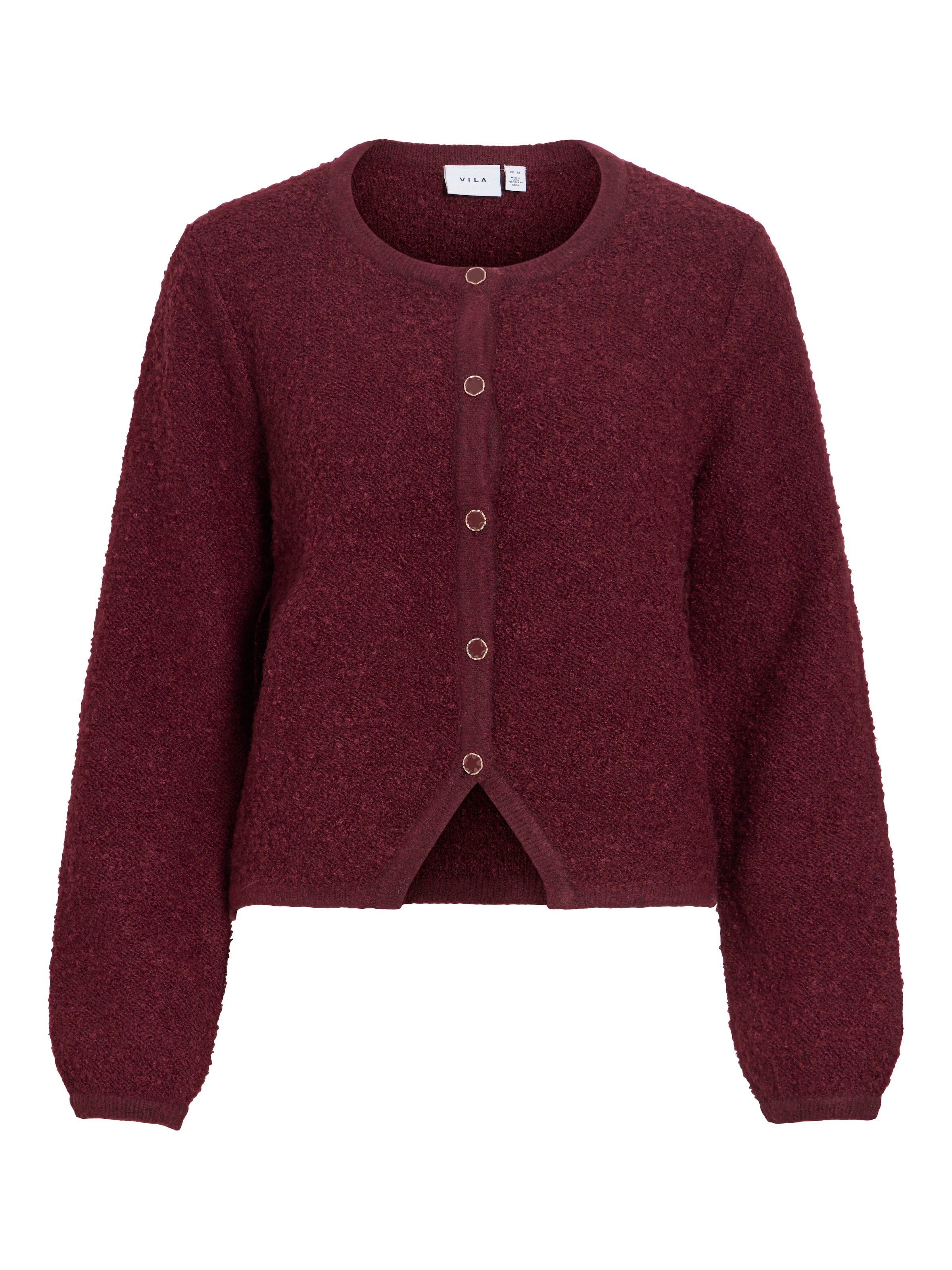 Vila Strickjacke »VIPIGGA O-NECK L/S KNIT JACKET NOOS« Materialmix