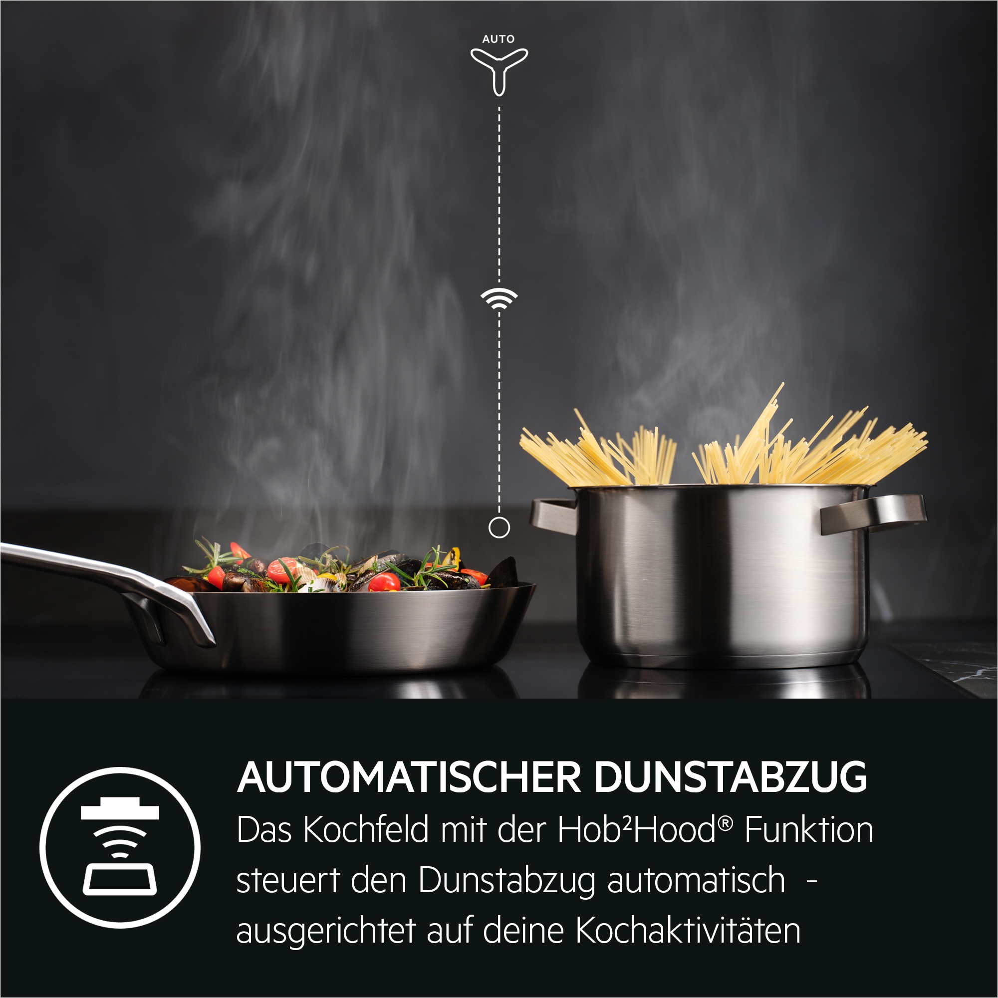 AEG Elektro-Herd-Set Serie 7000 »OE7P621AK«, Pyrolyse-Selbstreinigung, Hob2Hood