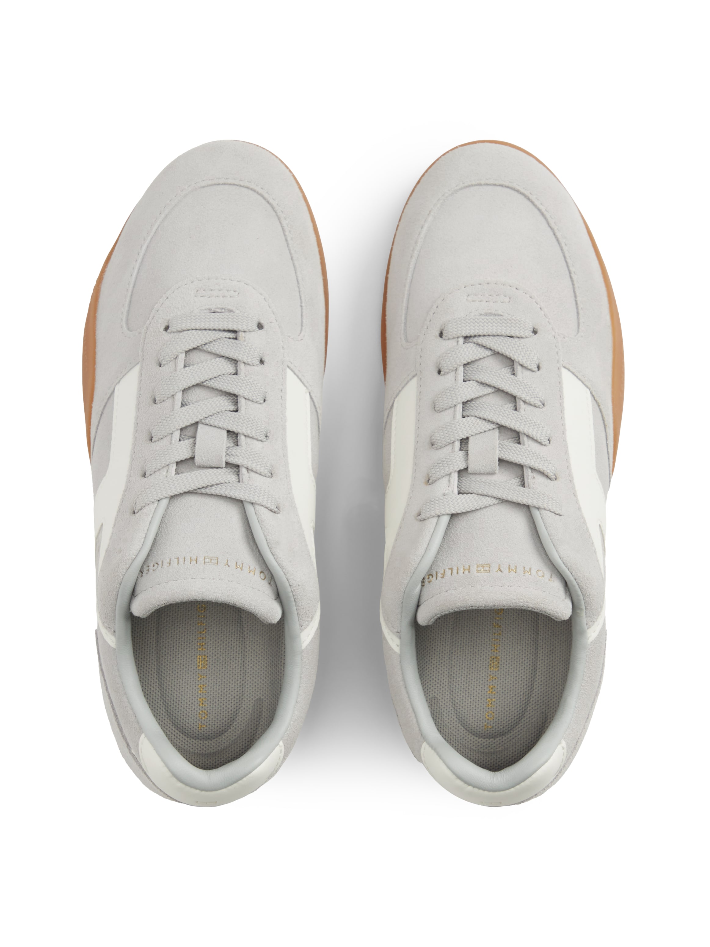 Tommy Hilfiger Sneaker »TH VINTAGE LOW RUNNER SUEDE«  Schnürschuh, Halbschuh, Freizeitschuh mit Kontrastbesätzen