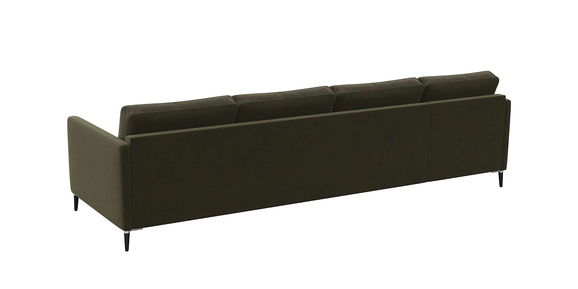 FLEXLUX Ecksofa »Fiore, L-Form«, schmale Armlehnen, Kaltschaum, Füße Alu+schwarz
