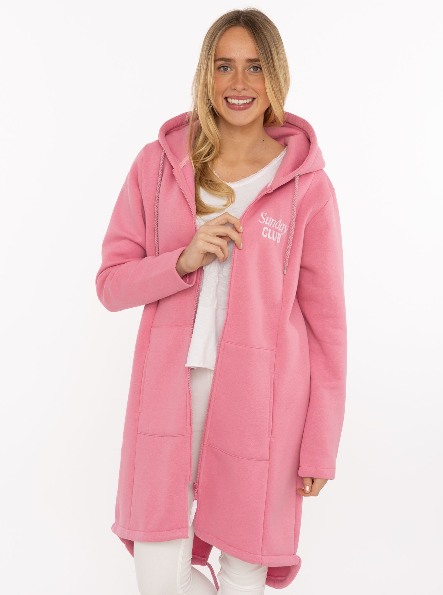 Zwillingsherz Kurzmantel »"Sunday Club"« mit Stickerei, Taschen und Reißverschluss