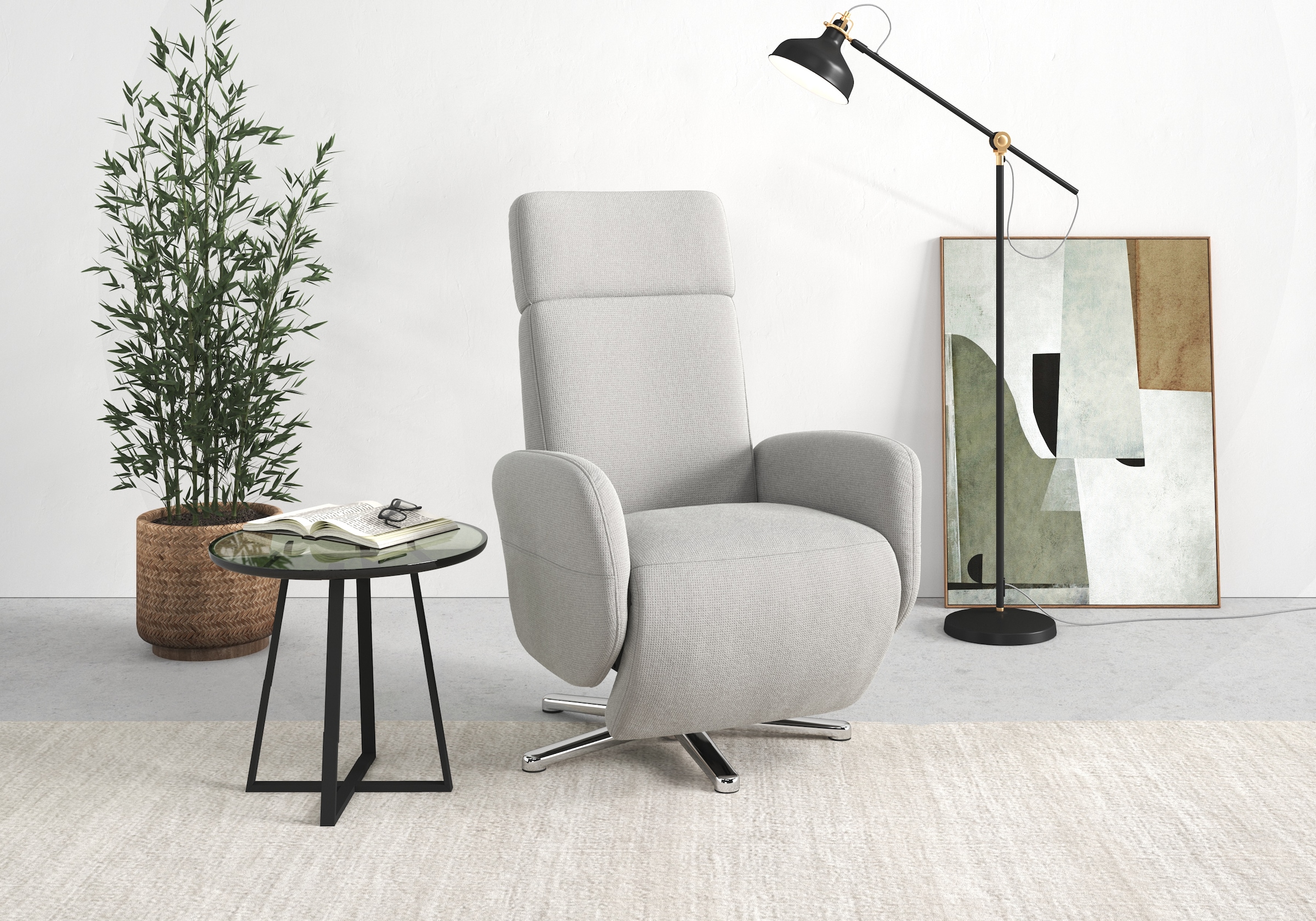 sit&more TV-Sessel "Grenoble, inkl. Kopfteilverstellung" wahlweise mit 2 Motoren, Akku & Aufstehhilfe