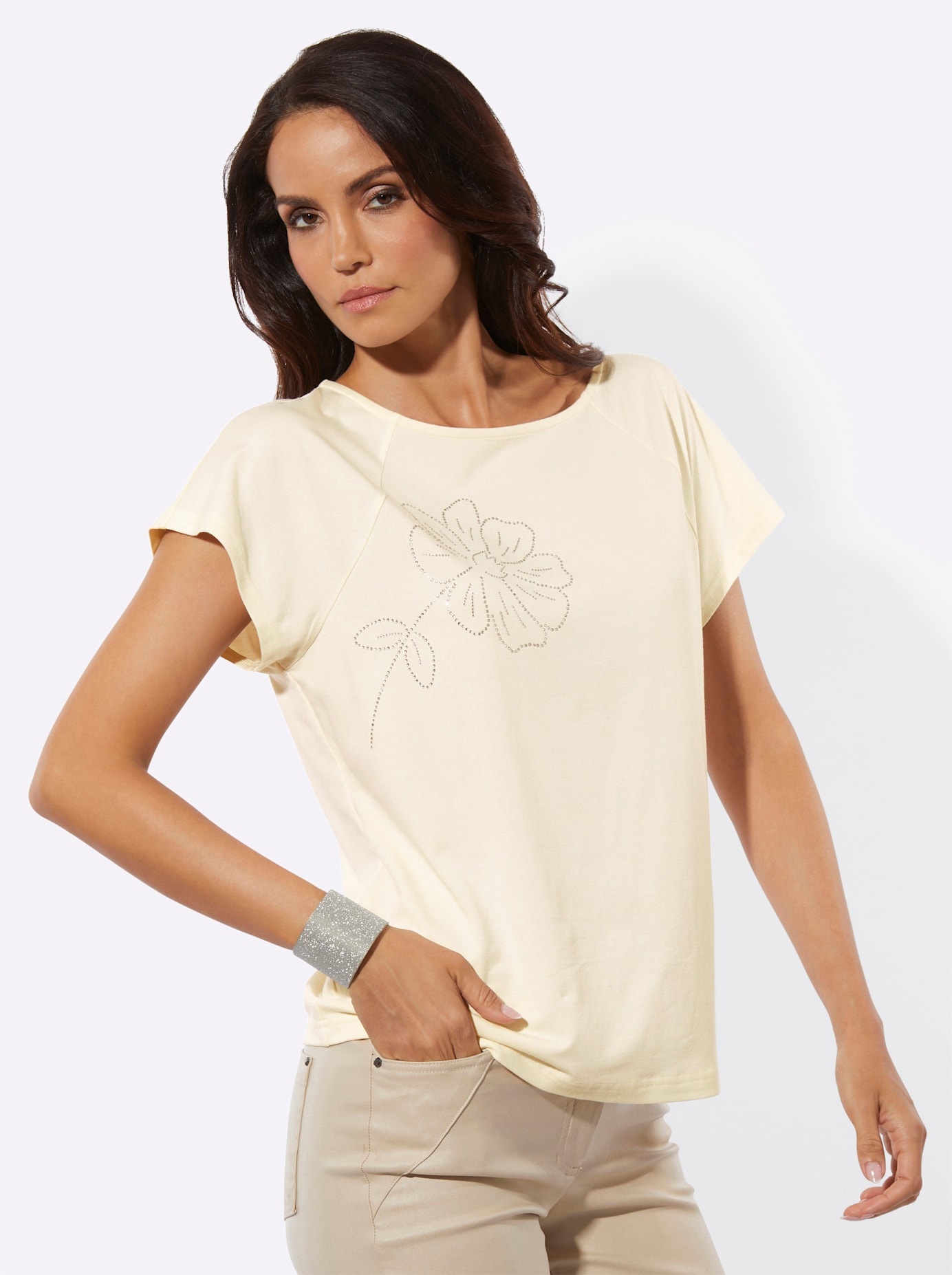 creation L Kurzarmshirt »Modal-Baumwoll-Shirt« 1 tlg.