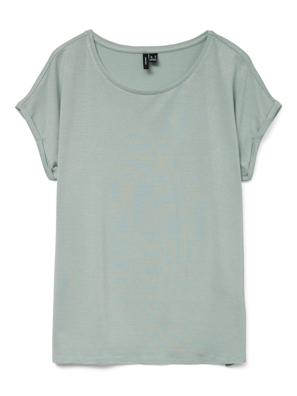 Vero Moda Rundhalsshirt »VMLAVA PLAIN SS TOP LUREX STRIPE«