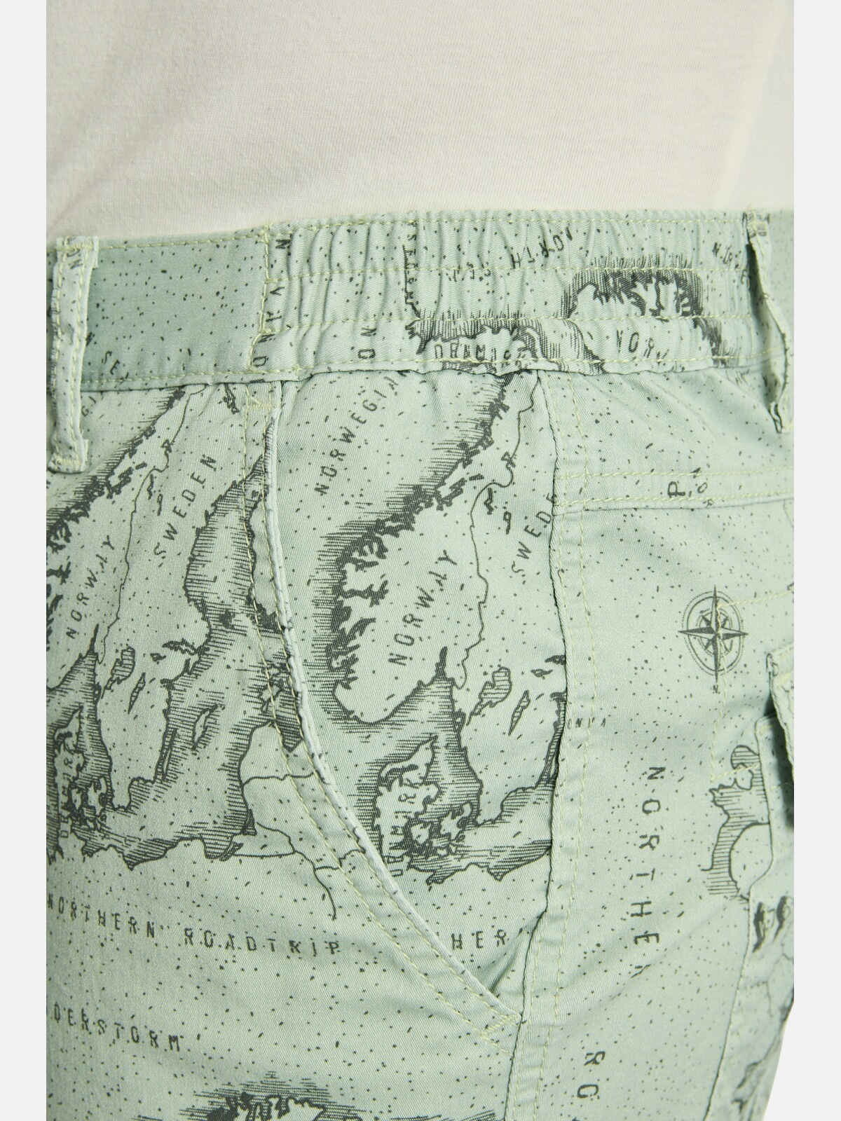 Jan Vanderstorm Cargobermudas »Cargobermuda GUBBEN«, (1 tlg.), mit Landkarten-Print
