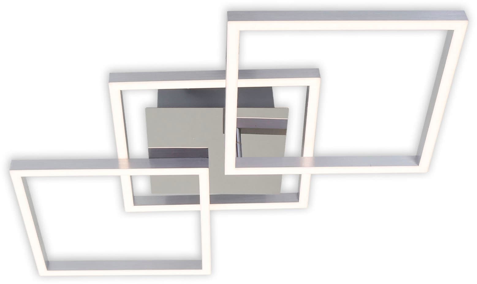 Briloner Leuchten LED Deckenleuchte »3217018 FRAME«, Leuchtmittel LED-Board | LED fest integriert, Deckenlampe, 76,3x36,8x7,3cm, Chrom-Alu, 36W, Wohnzimmer, Küche, Flur