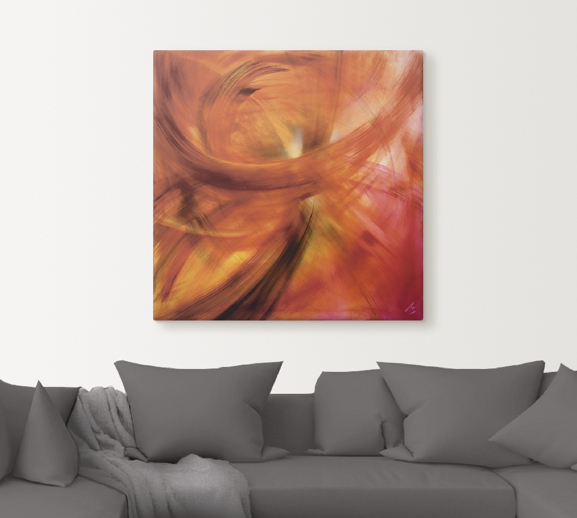 Artland Wandbild »Roter Lichtertanz«, Gegenstandslos, (1 St.), als Alubild, Outdoorbild, Leinwandbild in verschied. Größen