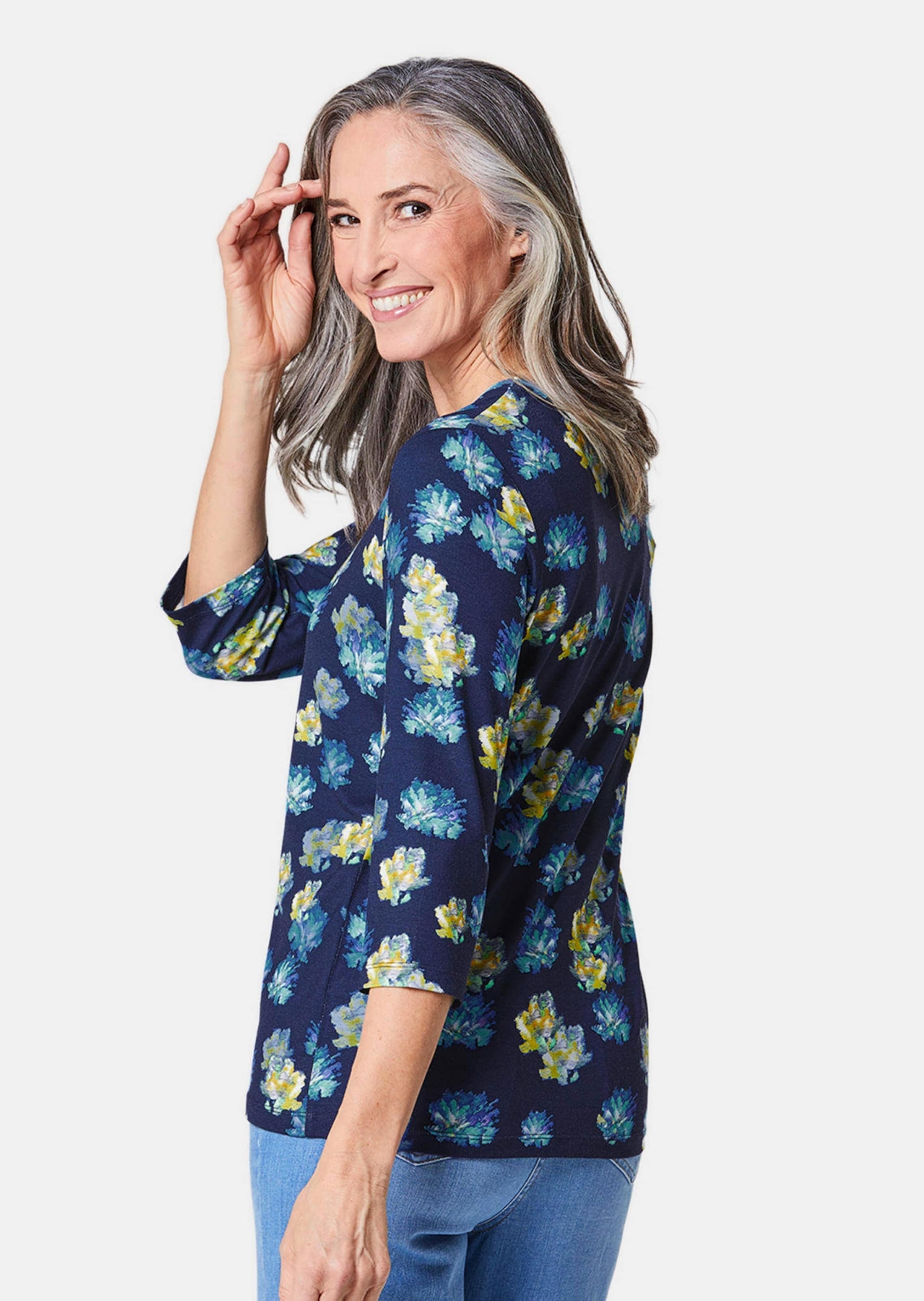 GOLDNER Print-Shirt »Kurzgröße Druckshirt in kraftvollen Farben«