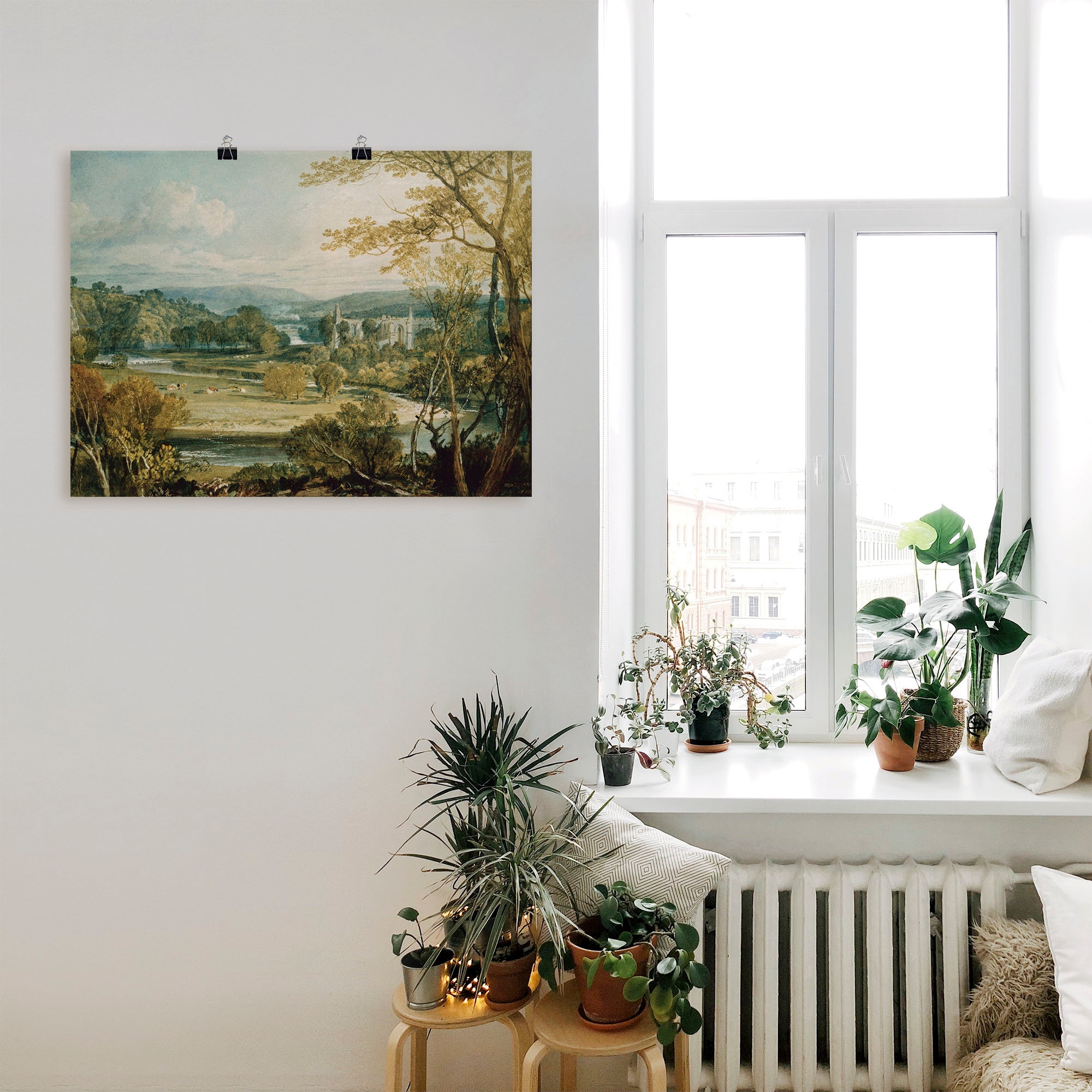 Artland Wandbild »Blick zur Bolton Abbey, Yorkshire. 1809« Wiesen & Bäume 1 Stk. tlg. als Leinwandbild, Poster in verschied. Größen