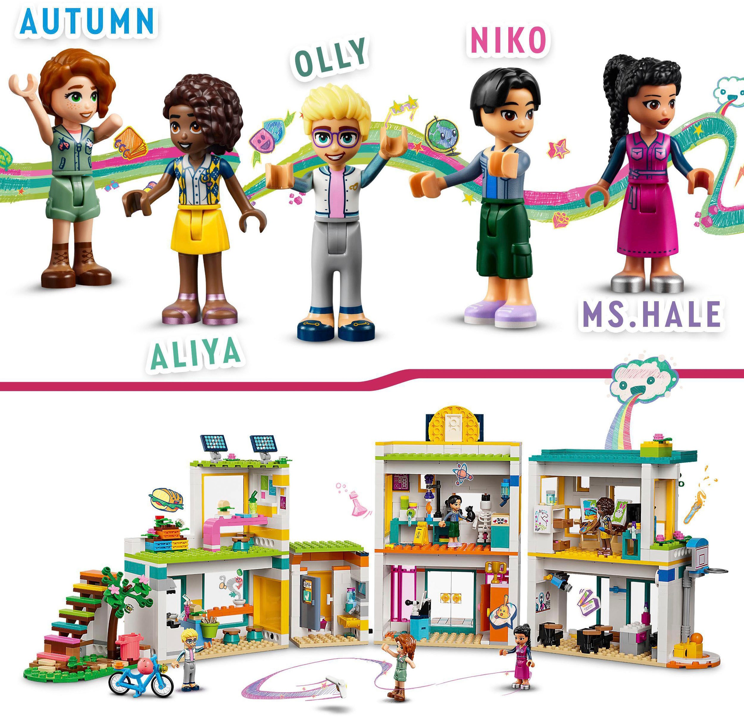 LEGO® Konstruktionsspielsteine »Internationale Schule (41731), LEGO® Friends«, (985 St.), Made in Europe