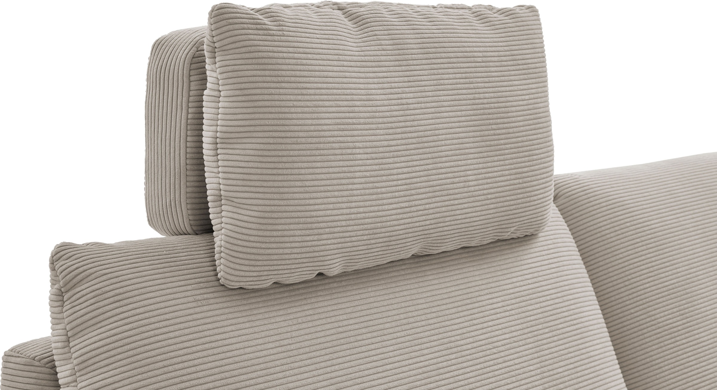 Places of Style Ecksofa »Sarsina: mit Tonnentaschen-Federkern, perfekt zum Entspannen L-Form«, inklusive 1 motorischen Relaxfunktion mit Herz-Waage-Beschlag