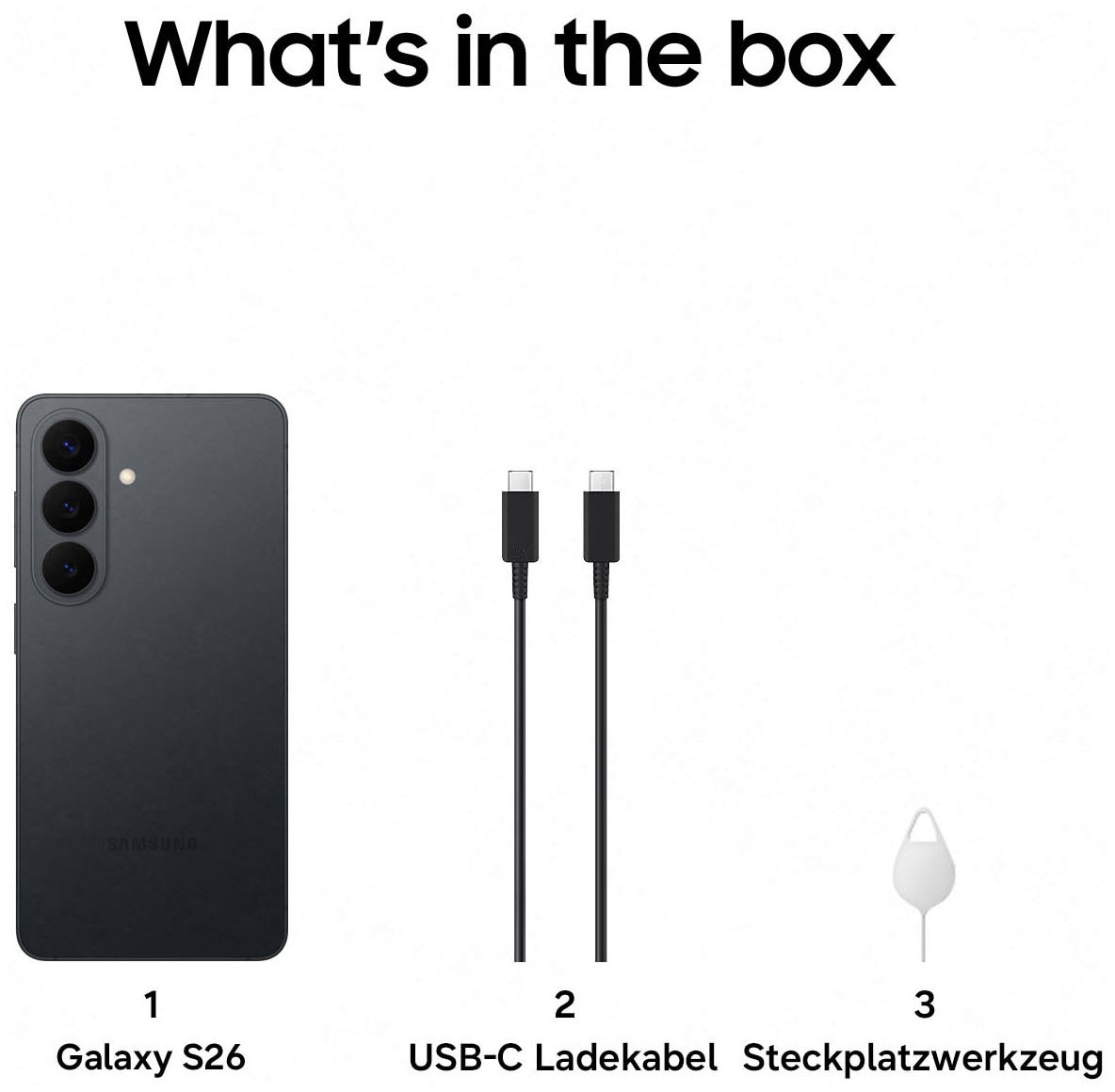 Samsung Smartphone »Galaxy S26« black Galaxy AI, in mehreren Ausführungen