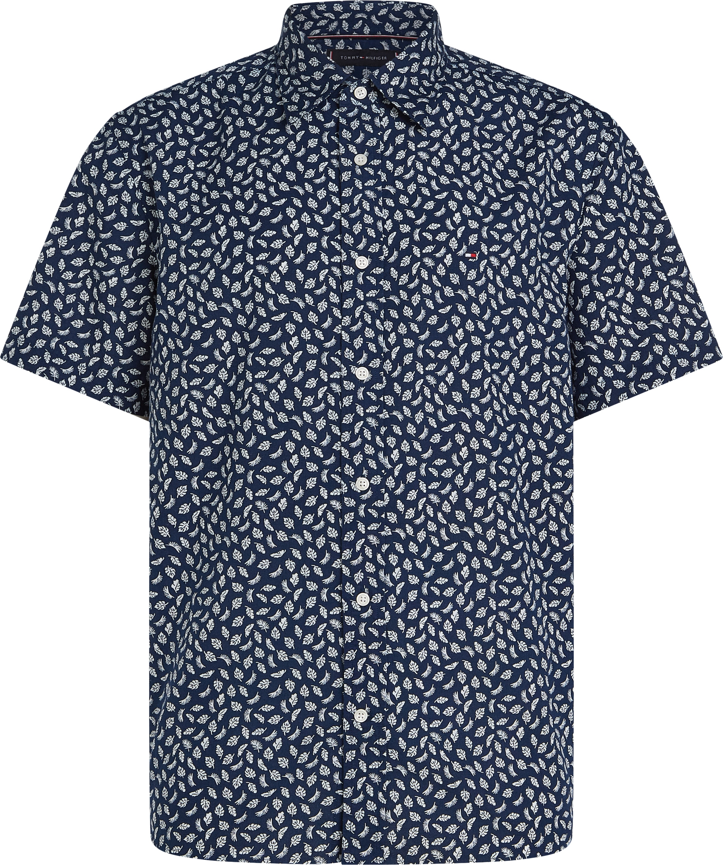 Tommy Hilfiger Big & Tall Kurzarmhemd »BT-LINEN BLEND AOP SS RF SHIRT-B«, Große Größen