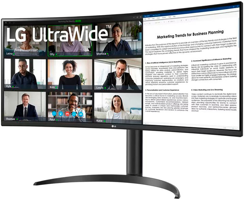 LG Curved-LED-Monitor »34WR55QK«, 86 cm/34 Zoll, 3440 x 1440 px, UWQHD, 5 ms Reaktionszeit, 100 Hz