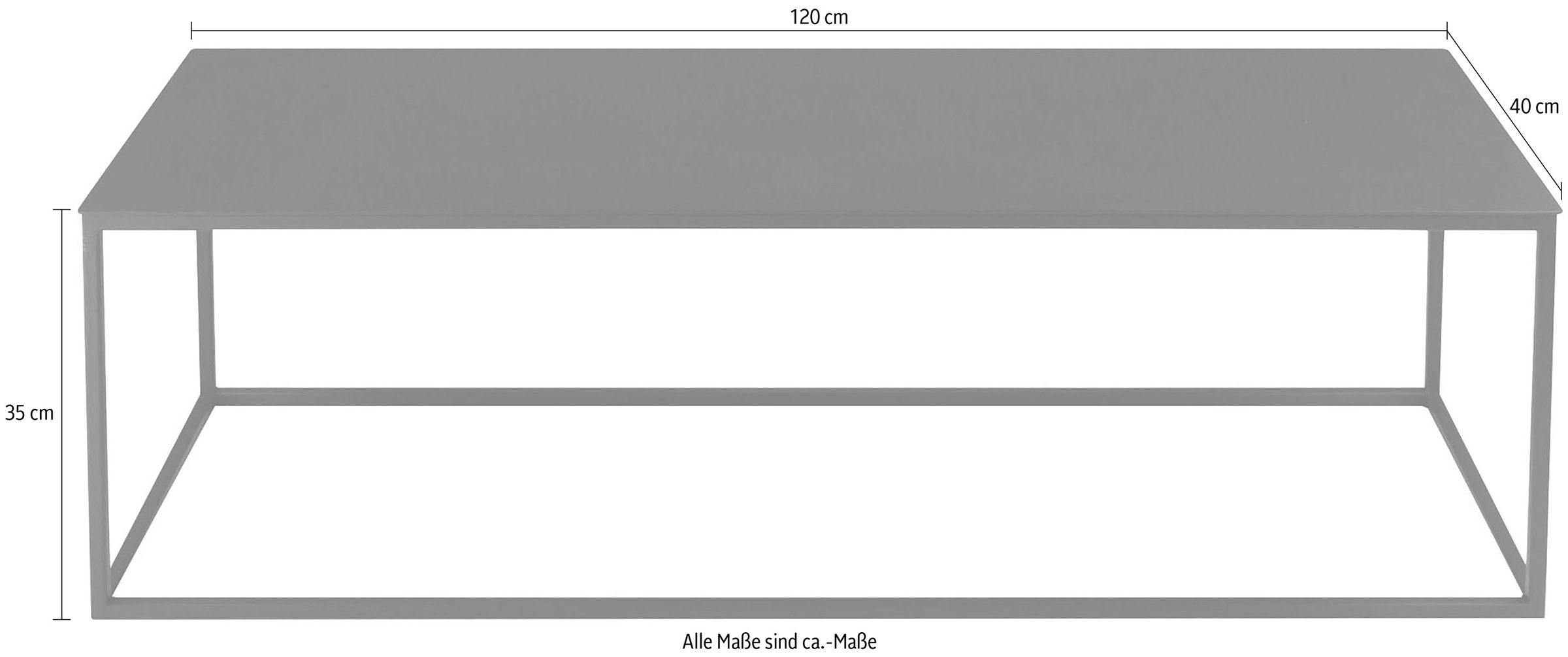 Spinder Design Beistelltisch »Store«, Metall, Breite 120 cm