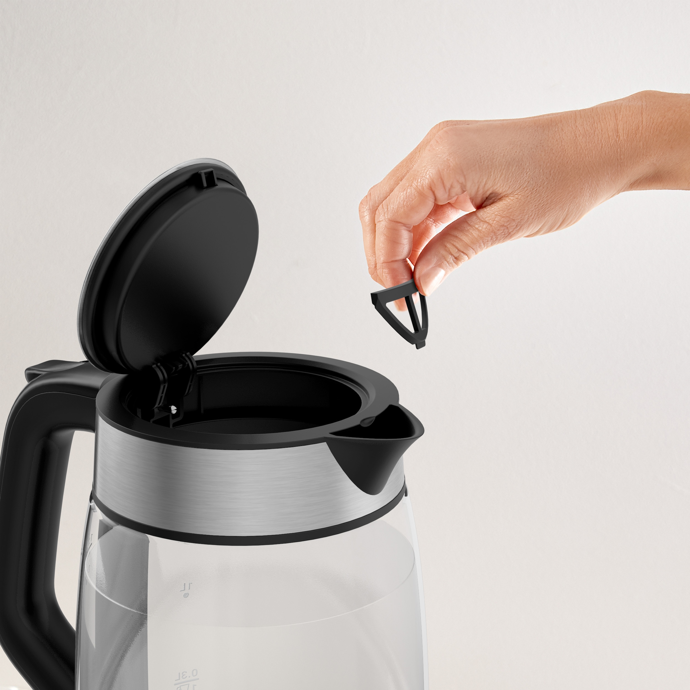Tefal Wasserkocher »KI6058«, 1,7 l, 2200 W, Deckelöffnung auf Knopfdruck, großes Fassungsvermögen von 1,7 l