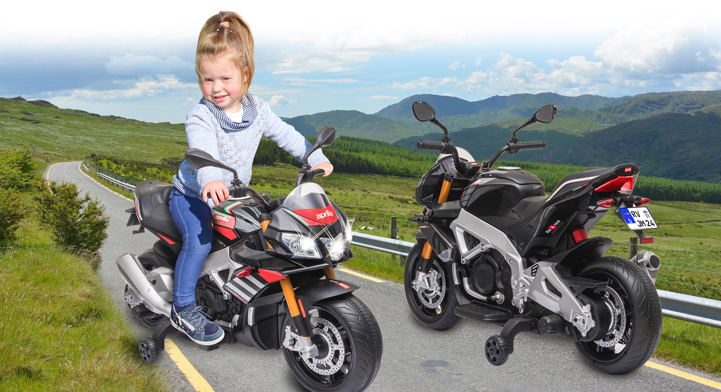 Jamara Elektro-Kindermotorrad »Ride-on Aprilia Tuono V4 1100RR«, ab 3 Jahren, bis 25 kg