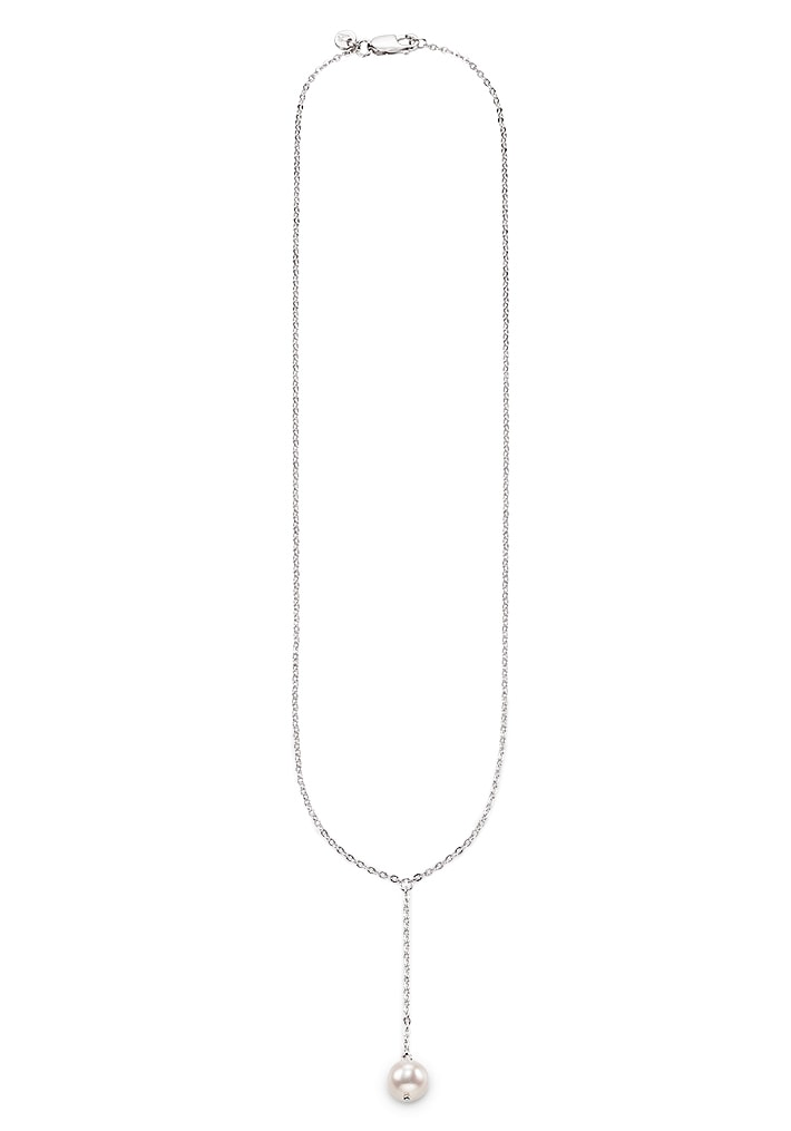 Bruno Banani Kette ohne Anhänger »Schmuck Geschenk Silber 925 Halsschmuck Halskette Ankerkette Perle«, mit Süßwasserzuchtperle