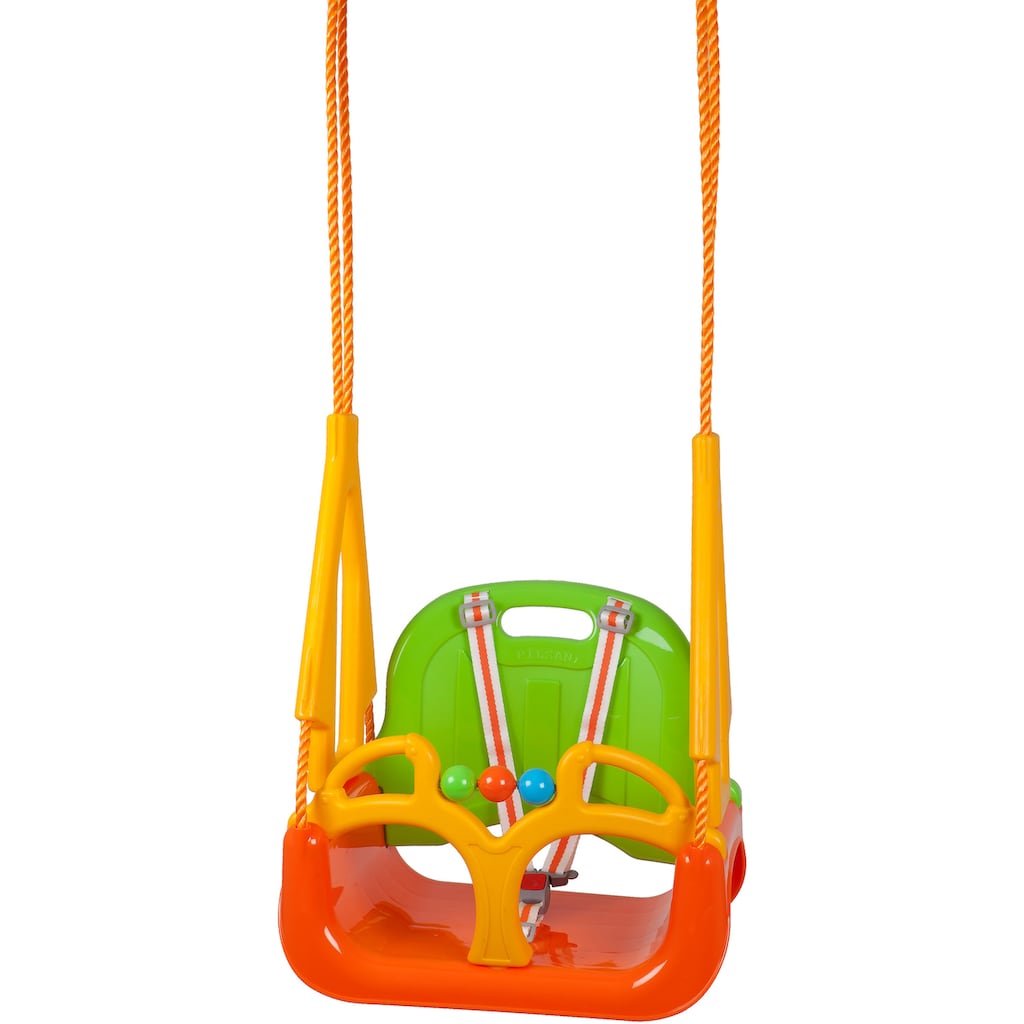 BabyGo Babyschaukelsitz »DoReMi, orange«, 3in1; Babyschaukel, Schaukelsitz und Schaukelbrett in Einem