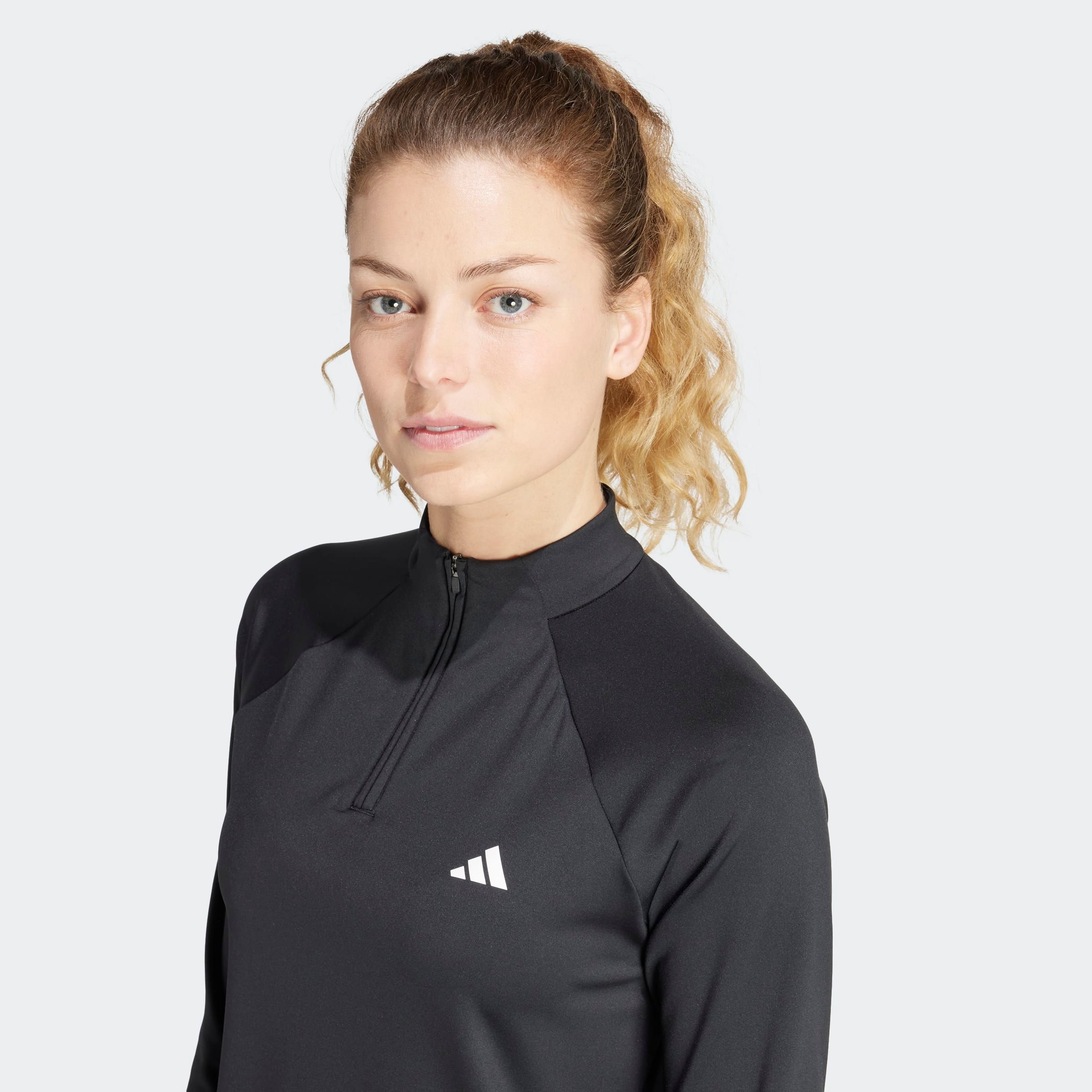 adidas Performance Rollkragenpullover »TRAIN ESSENTIALS MINIMAL BRANDING 1/4-ZIP OBERTEIL«