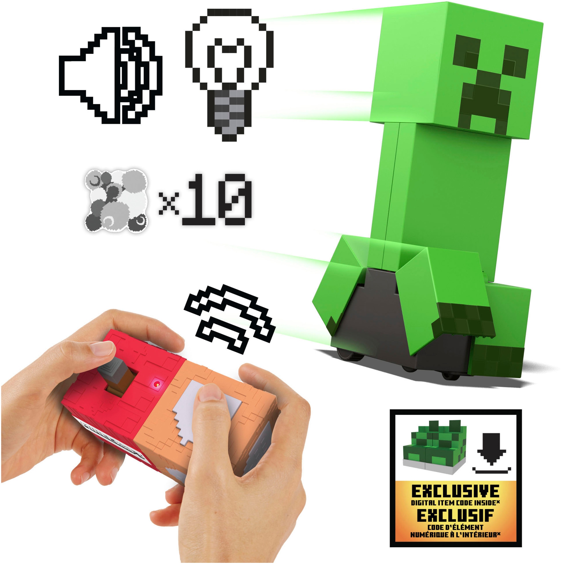 Mattel® Actionfigur »MINECRAFT explodierender, ferngesteuerter Creeper«, mit Licht und Sound