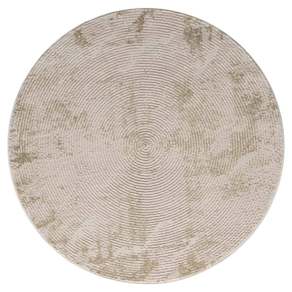 Carpet City Teppich »ANTIK481«, rund, 10 mm Höhe, Kurzflor, 3D-Optik, Klassisch-Modern für Wohnzimmer, Schlafzimmer