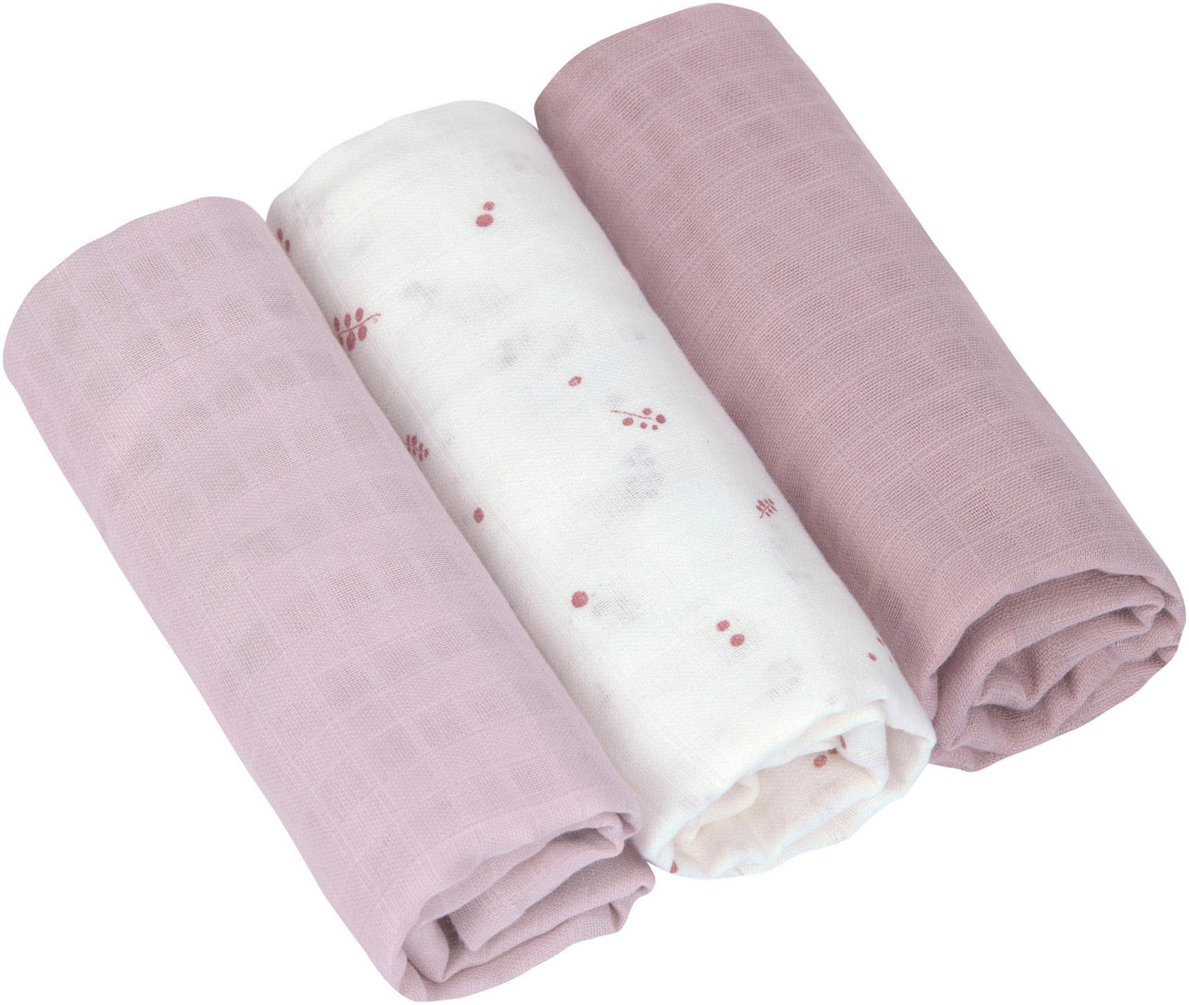 LÄSSIG Stoffwindeln »Swaddle & Burp Blanket, L, Berries« Set, 3 Stk. tlg.