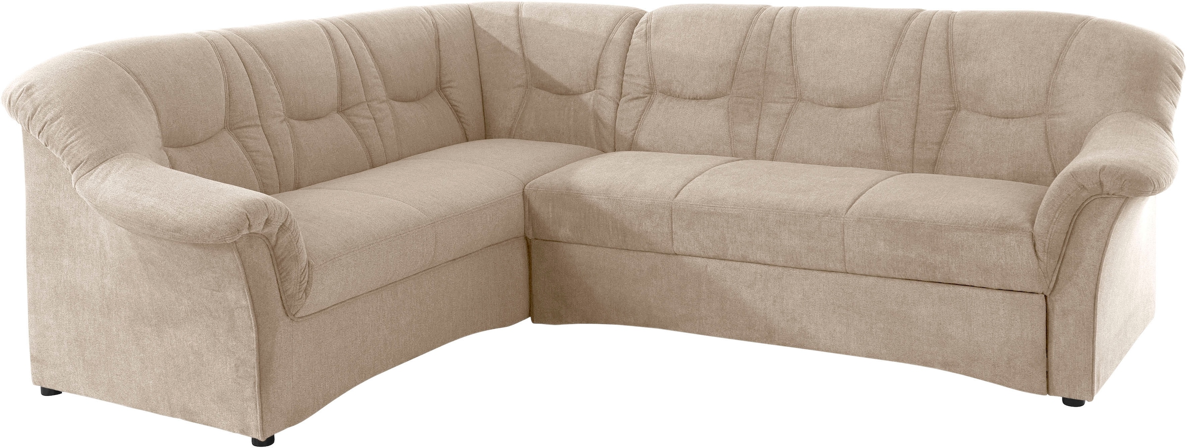 DOMO collection Ecksofa »Sarafina zeitlos und komfortabel, optional mit Federkern, L-Form«, wahlweise mit Bettfunktion