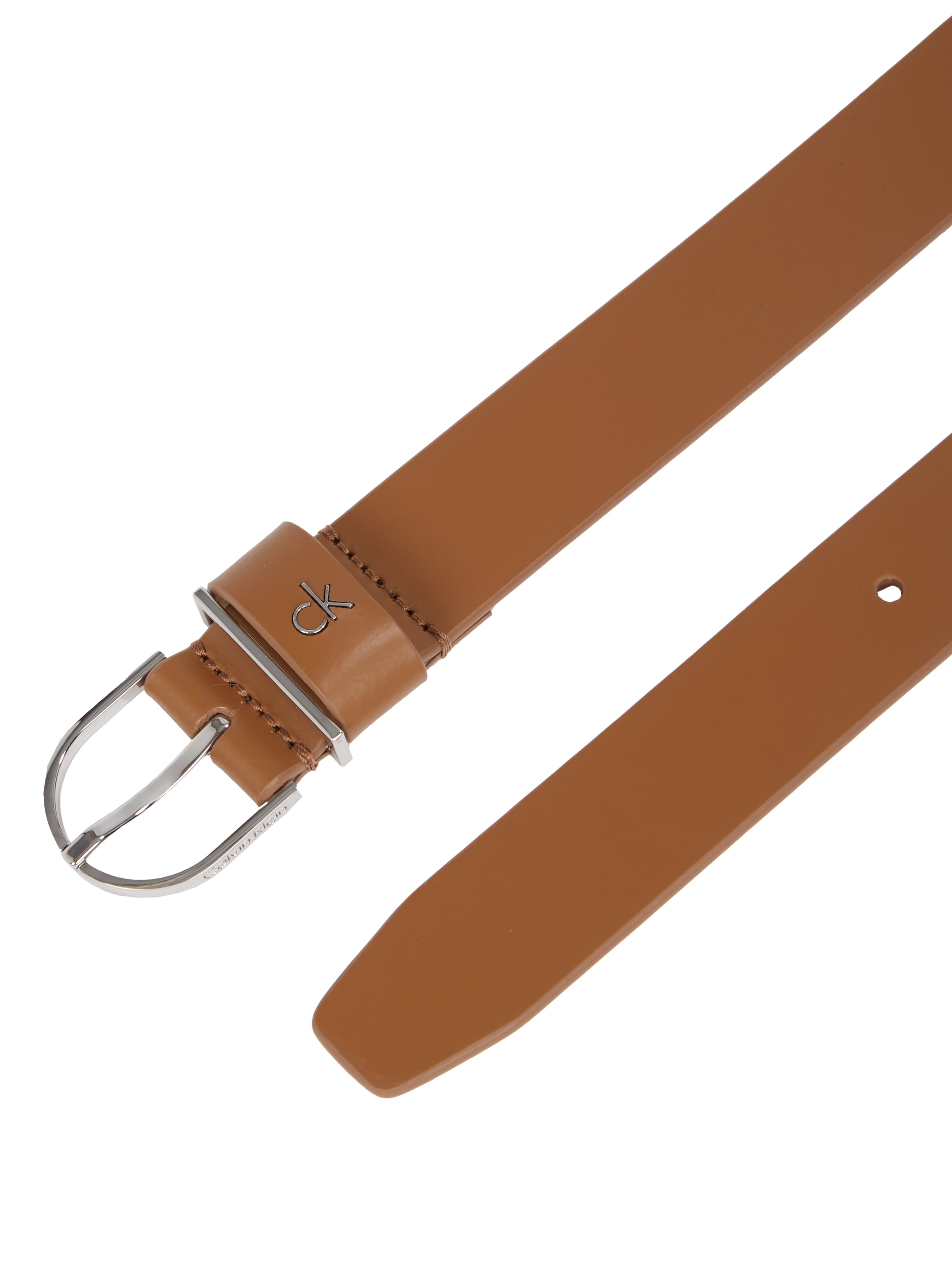 Calvin Klein Ledergürtel »CK METAL LOOP ROUND BUCKLE 2.5«, mit Metall-Label