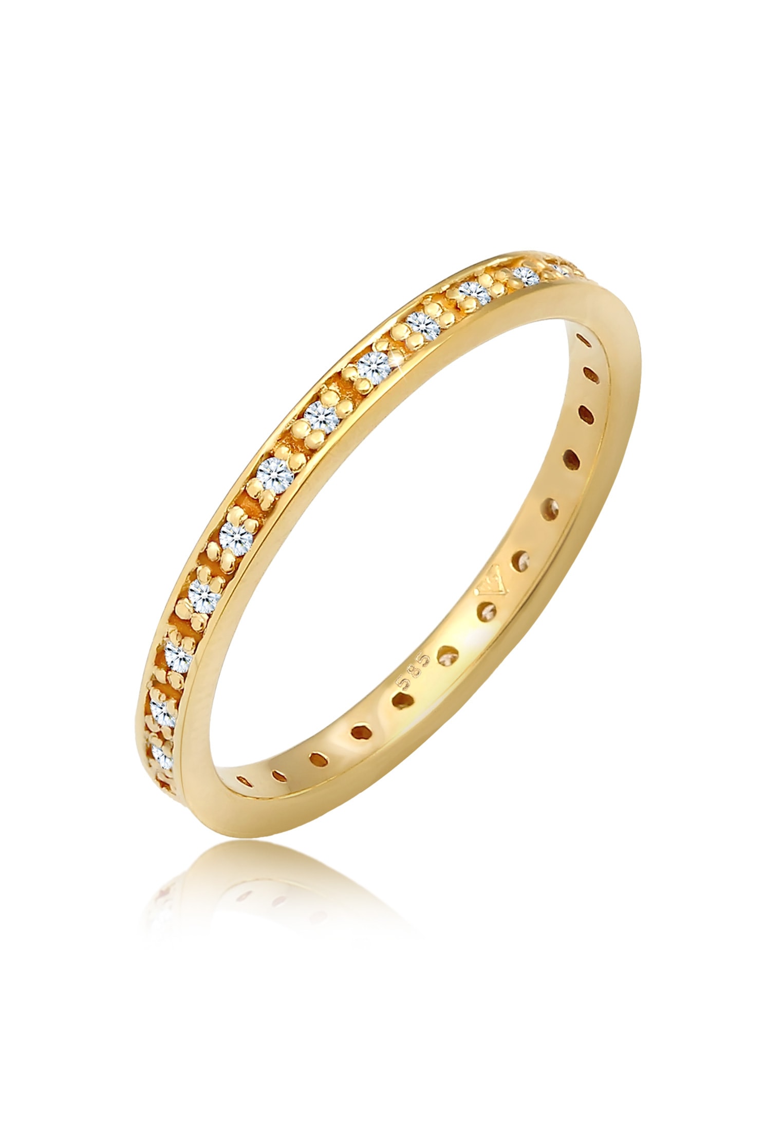 Elli DIAMONDS Verlobungsring »Ring Verlobungsring Diamant (0.14 ct) 585 Gelbgold«