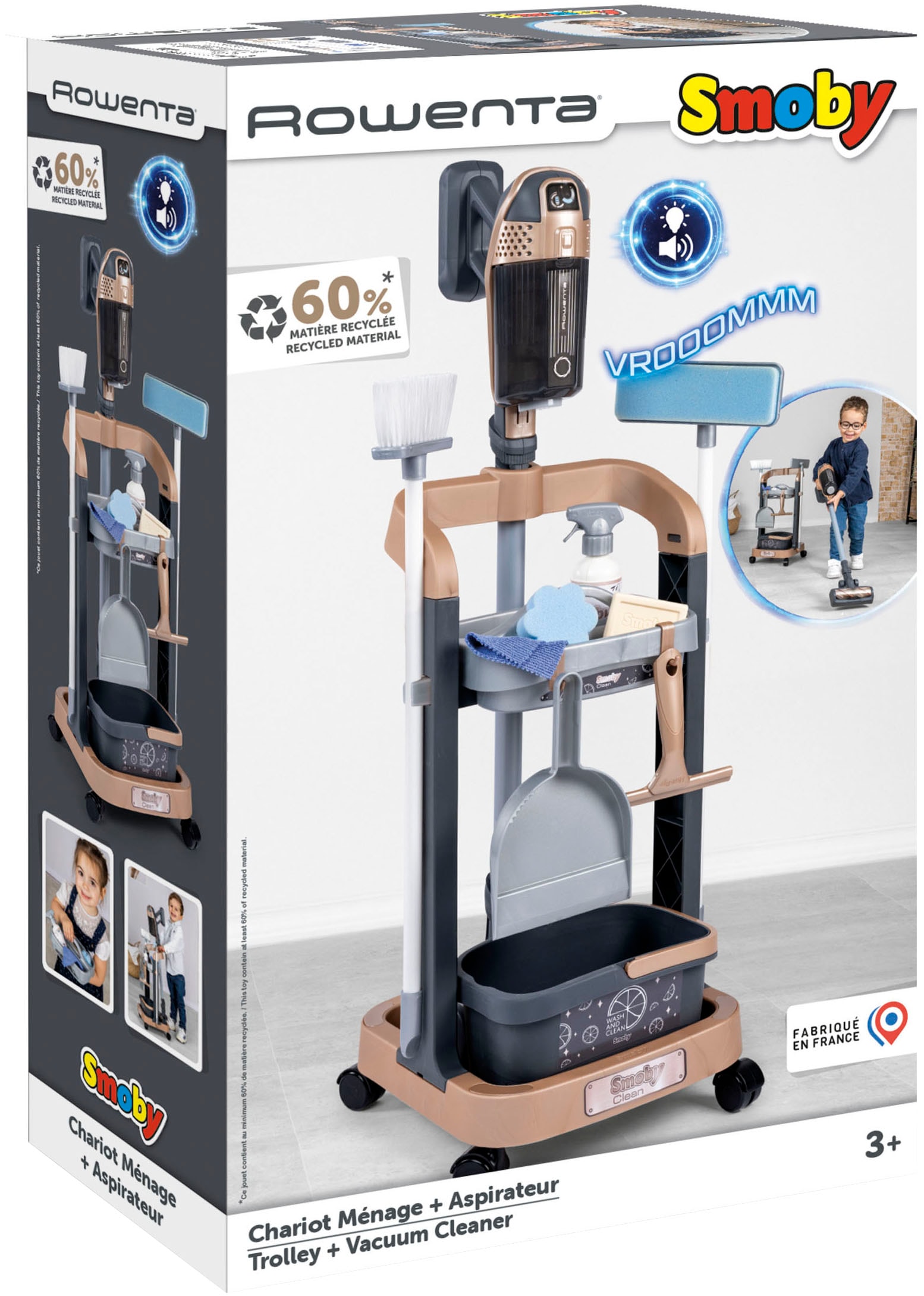 Smoby Kinder-Besenwagen »Rowenta Reinigungstrolley« mit Sound