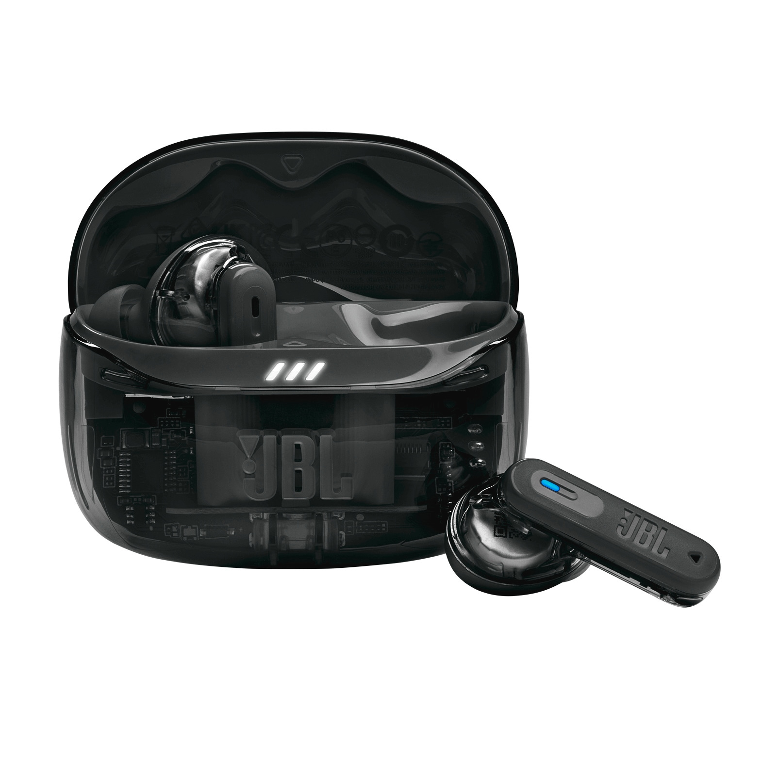JBL, wireless In-Ear-Kopfhörer »TUNE BEAM 2« A2DP Bluetooth Active Noise Cancelling (ANC), Schwarz/Transparent, Personi-Fi 3.0 (interaktive Anpassungs