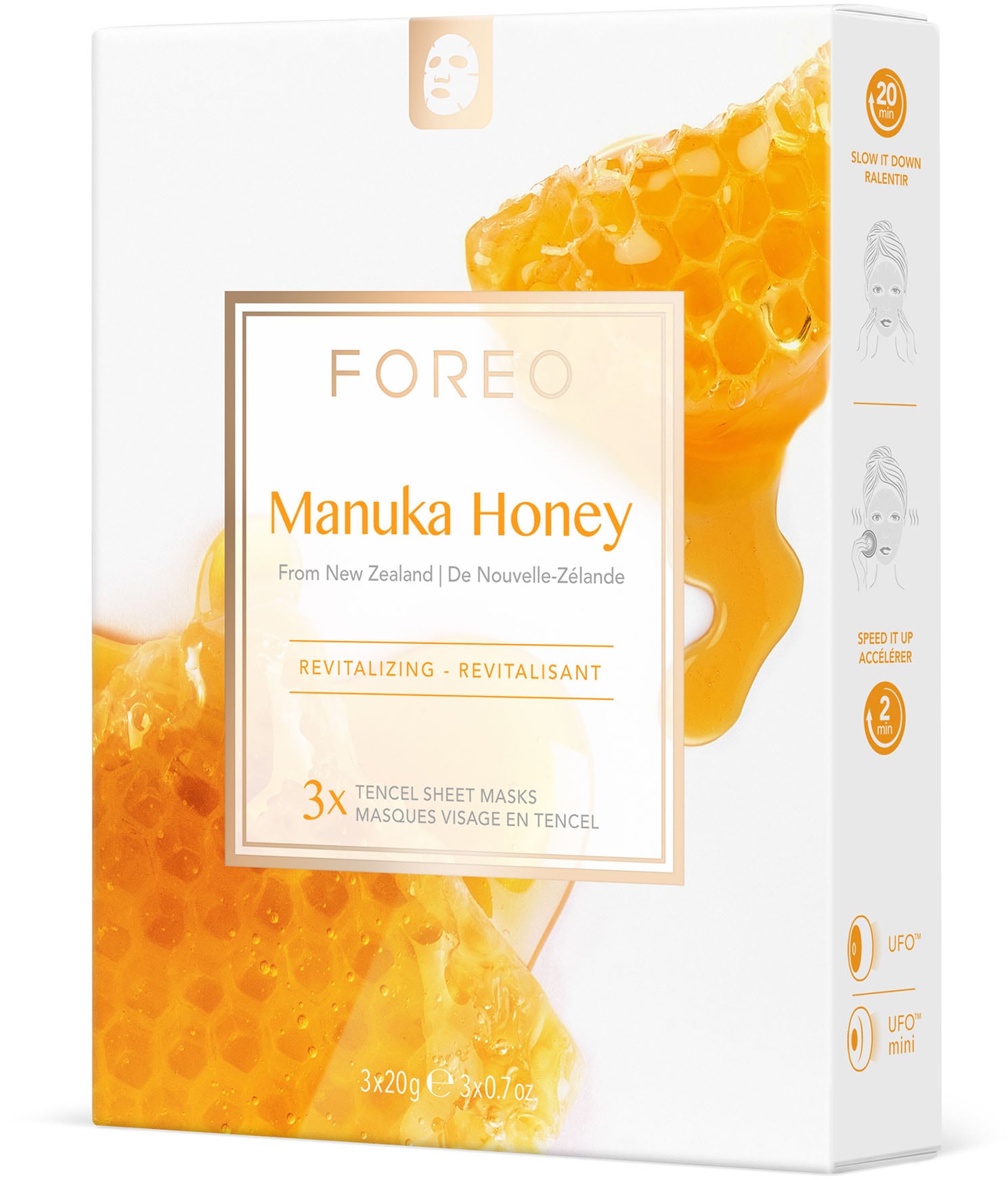 FOREO Gesichtsmaske »Farm To Face Collection Sheet Masks Manuka Honey«, (3 tlg.)