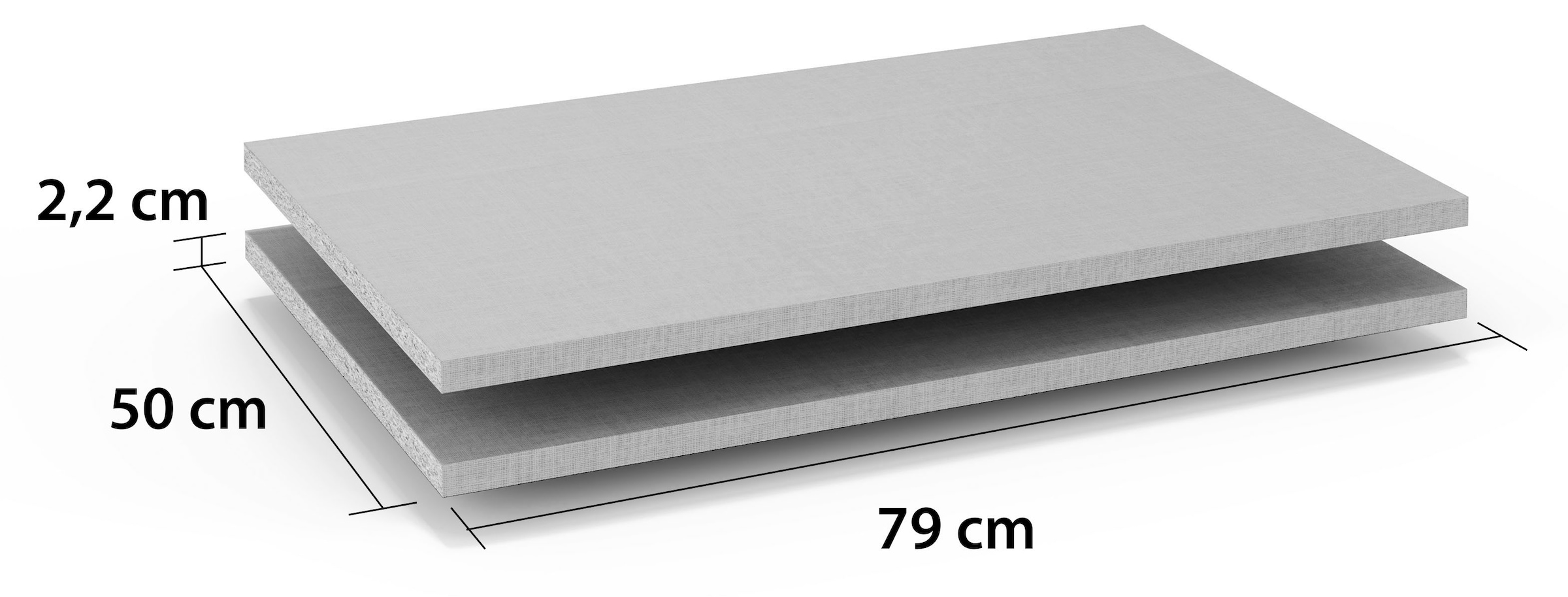 rauch Einlegeboden »Zubehör für Rauch-Schränke ORANGE/BLACK,« 2er-Set Breite 79 cm, Tiefe 50 cm