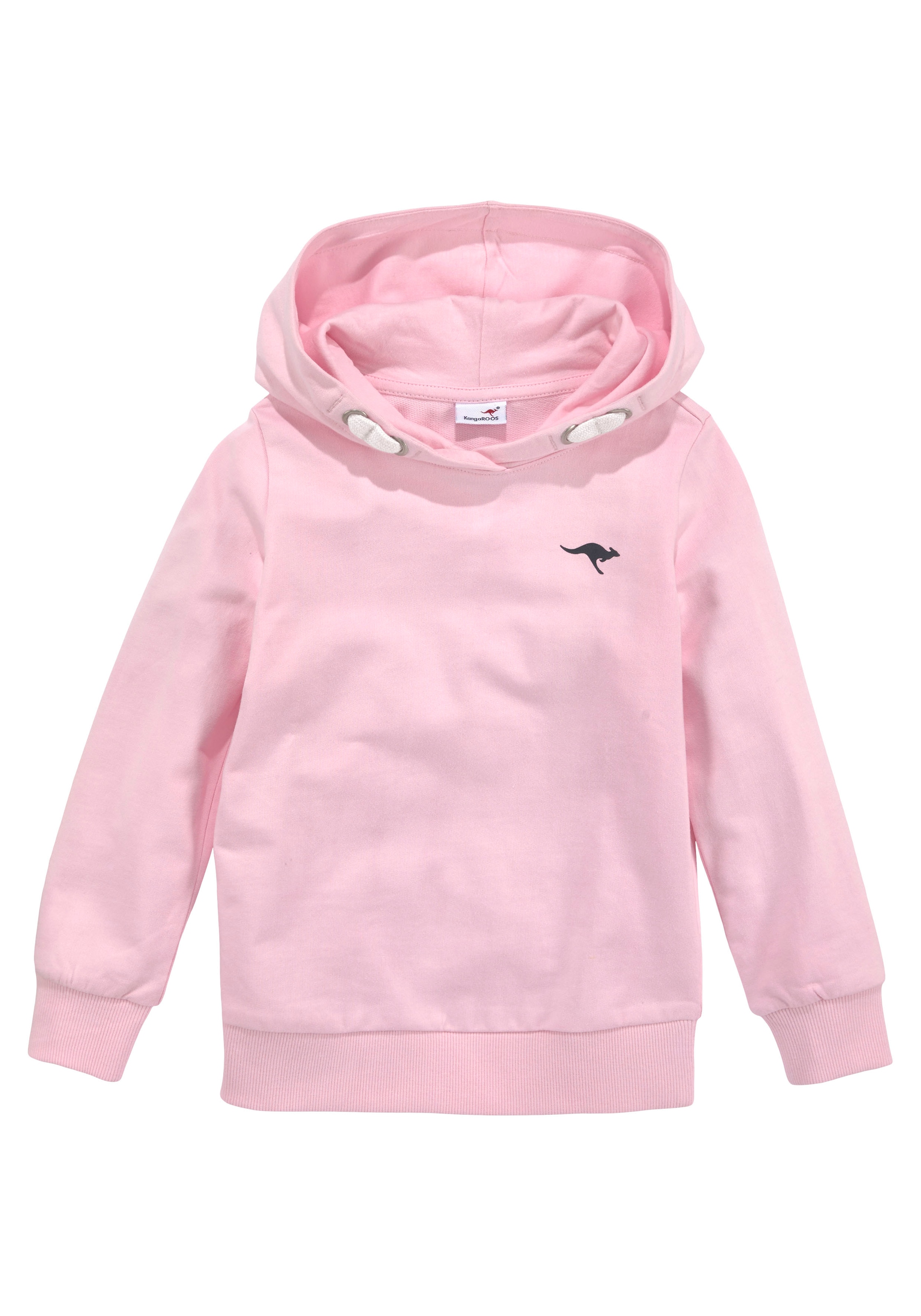 KangaROOS Kapuzensweatshirt »Kleine Mädchen«, Langarm, hüftlange Basic-Passform, stylischer Druck